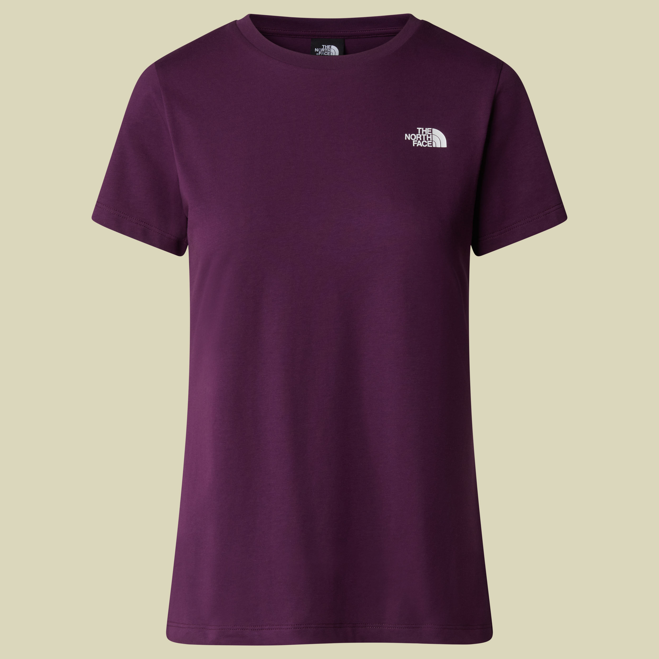 Women S/S Simple Dome Slim Tee M lila