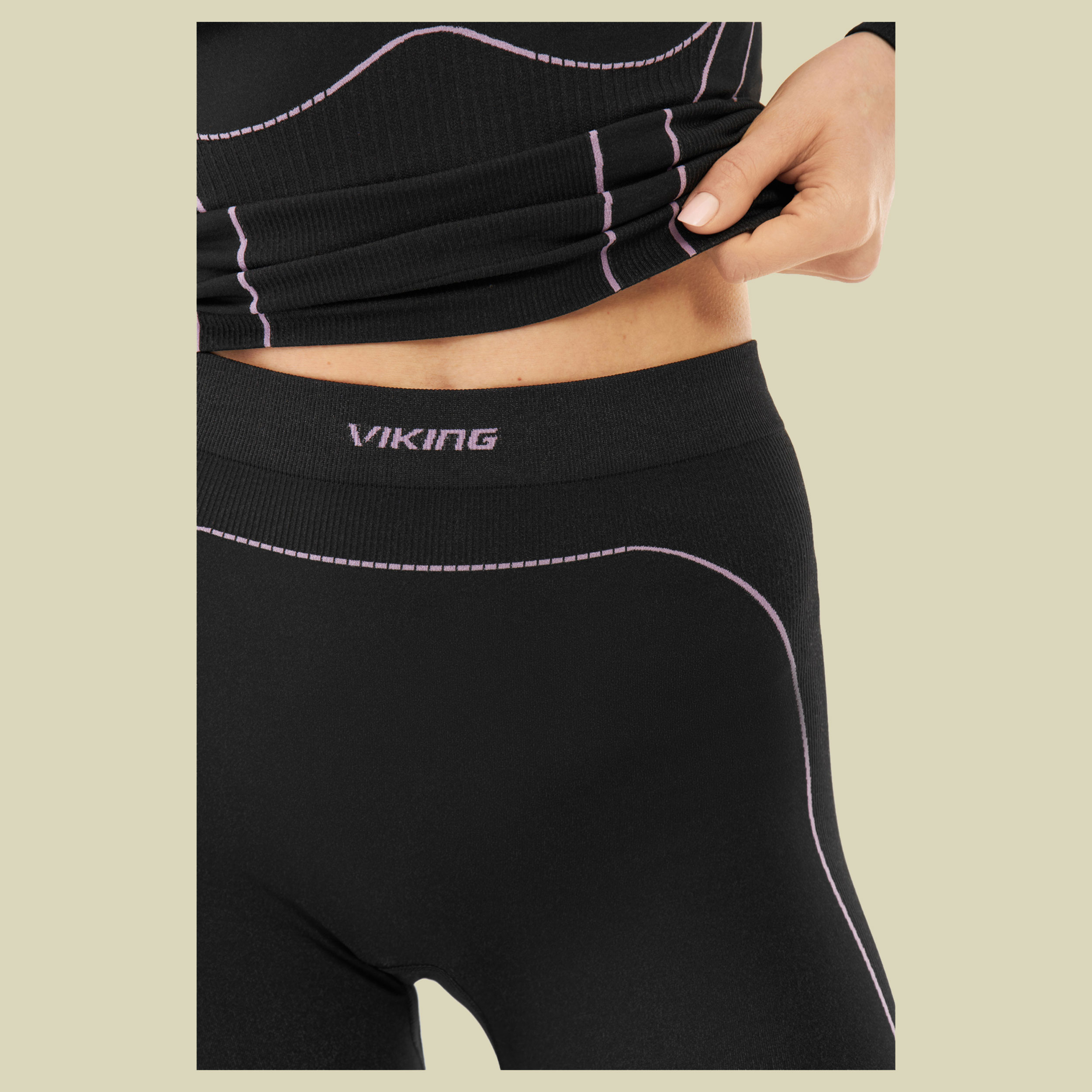 Base Layer Etna 2.0 Set Woman XS schwarz - Farbe black/purple