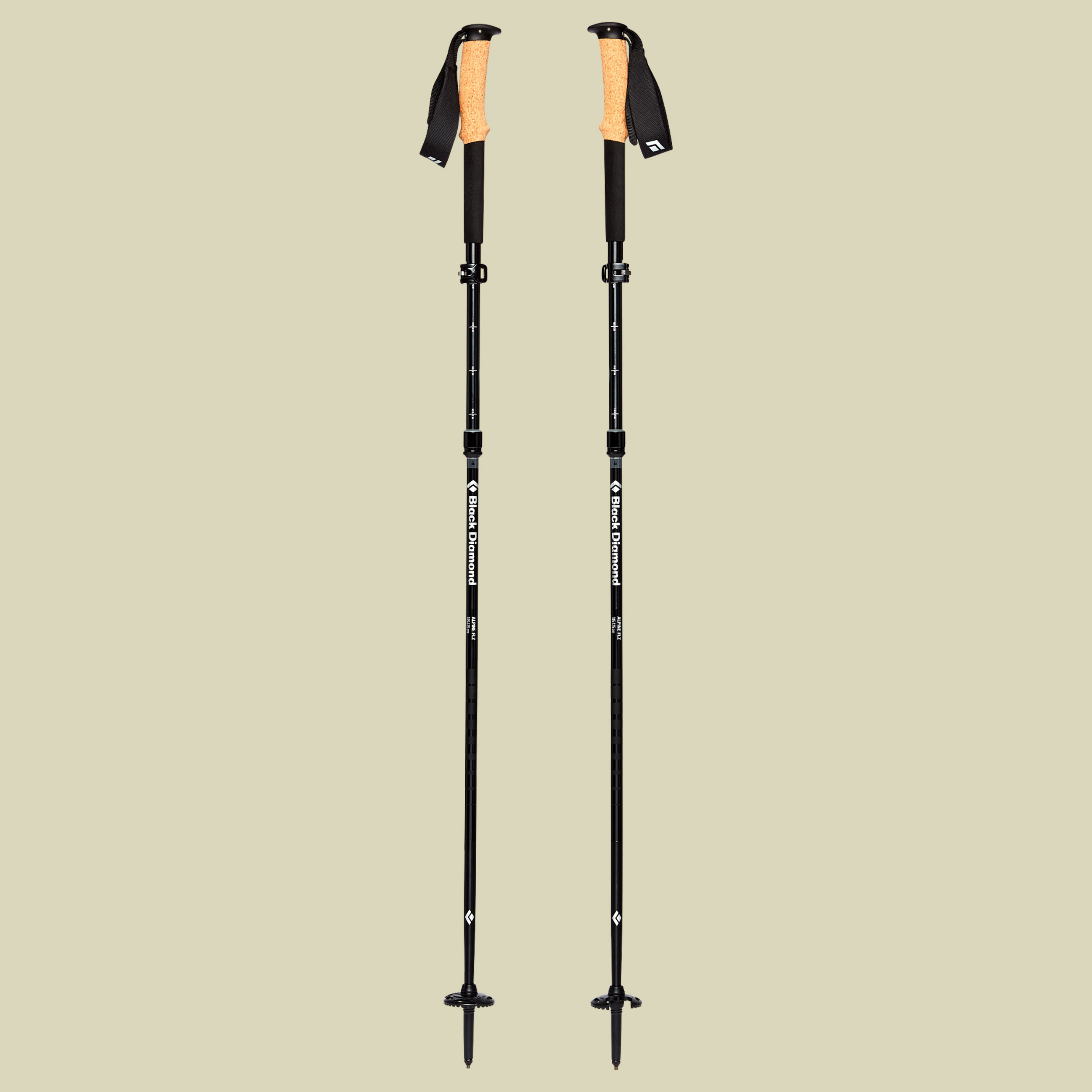 Alpine FLZ Z-Poles Länge 120-140 cm Farbe pearl black
