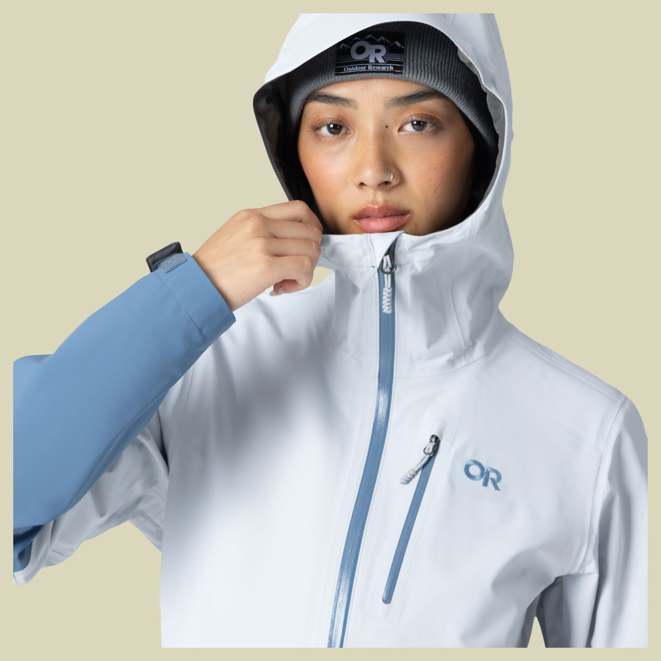 Women`s Aspire 3L Jacket XS grau - titanium/ascent blue