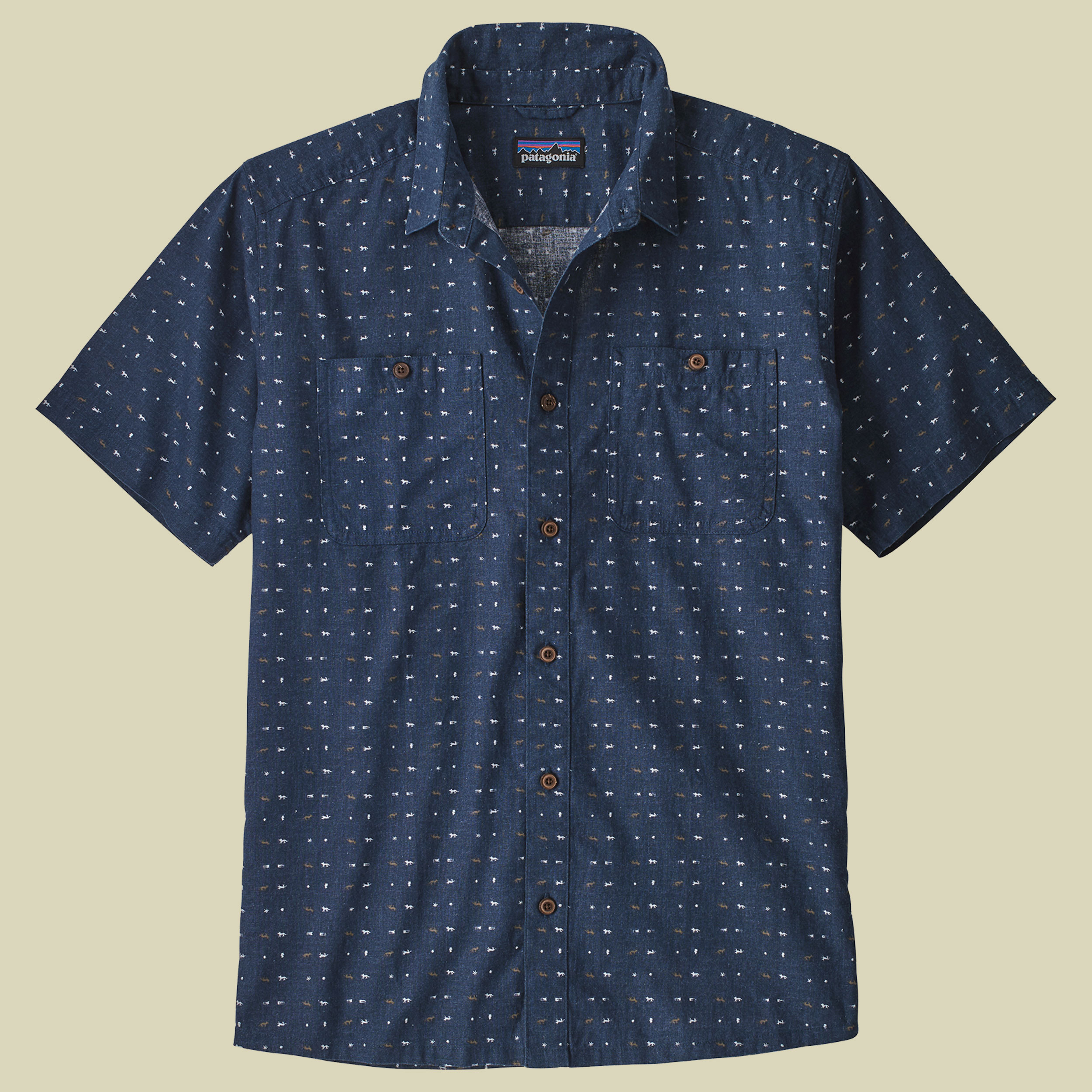 Back Step Shirt Men Größe S Farbe tiger micro/stone blue