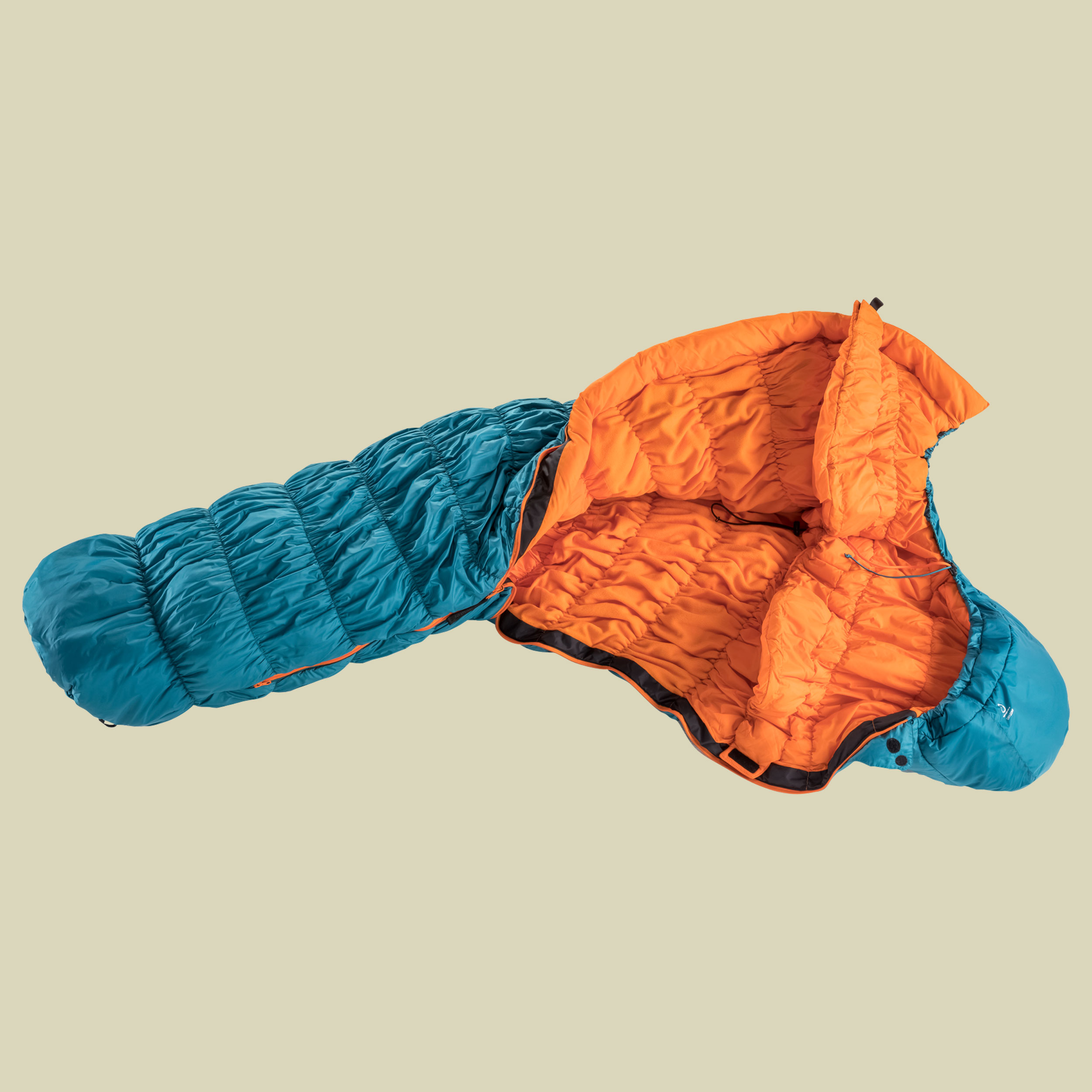 Exosphere -10 Grad SL Women bis Körpergröße 175 cm Farbe petrol-mango, Reißverschluss links