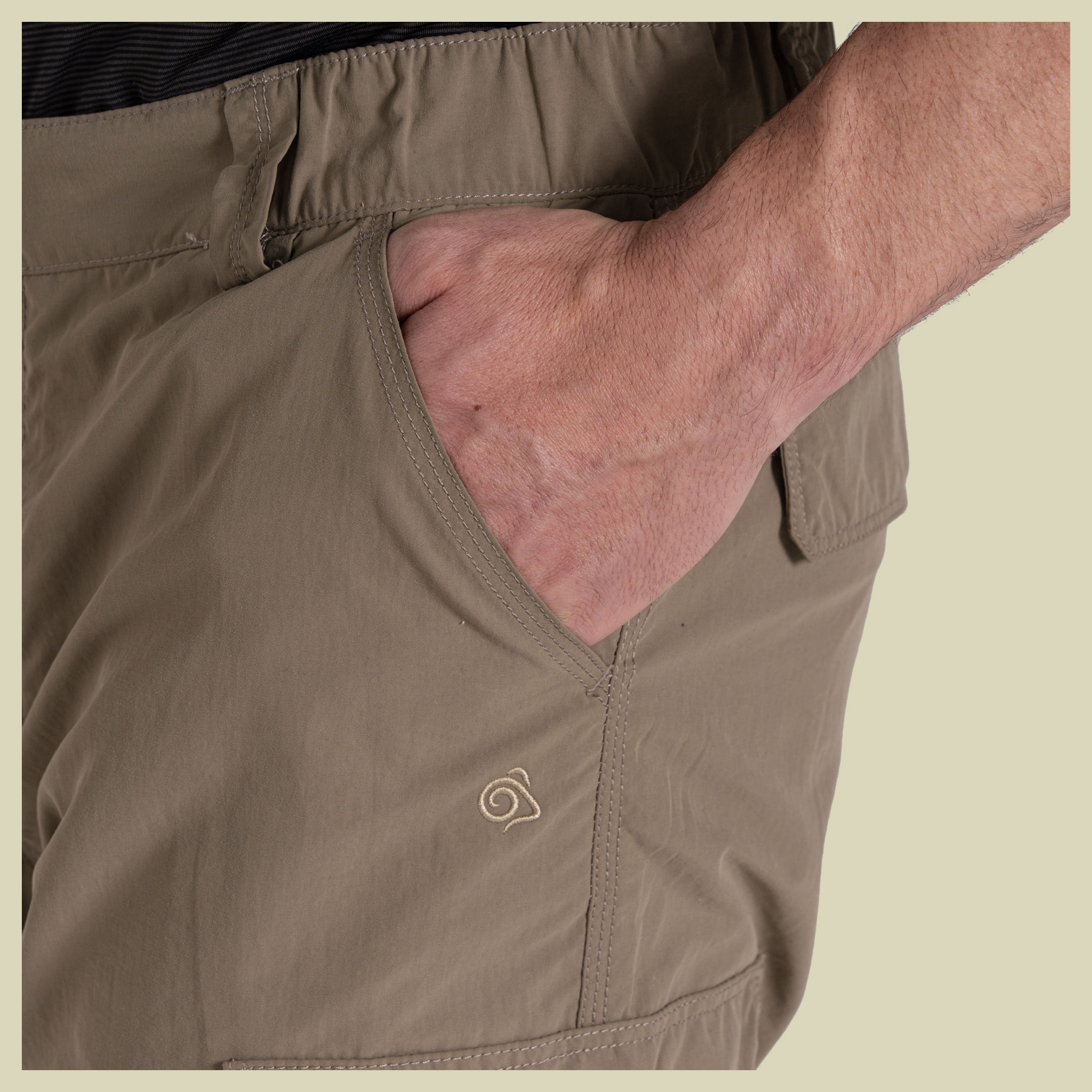 NosiLife Cargo Trouser III 52-short (36) beige - pebble