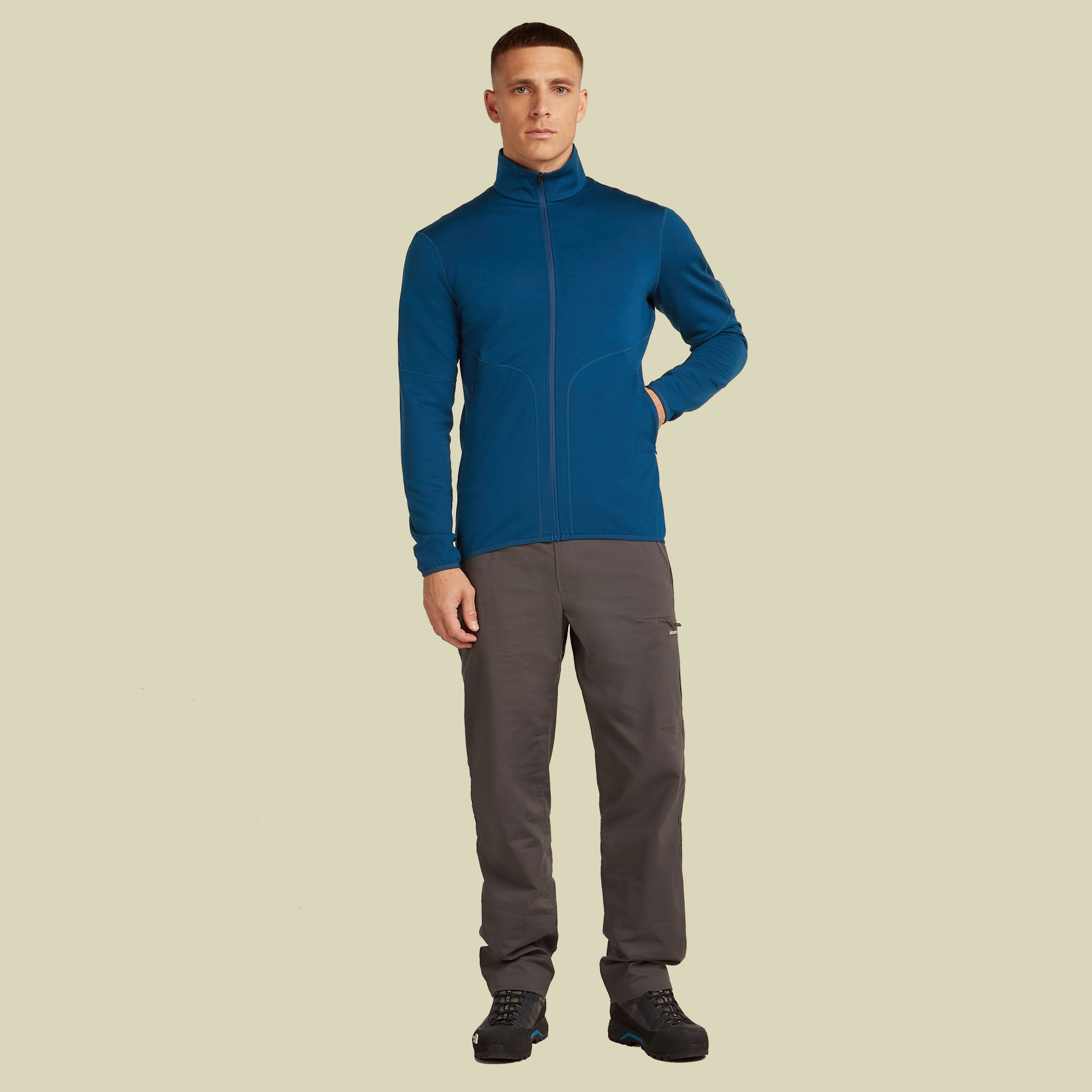 Merino 560 Realfleece Elemental II LS Zip Men blau XXL - atlantis