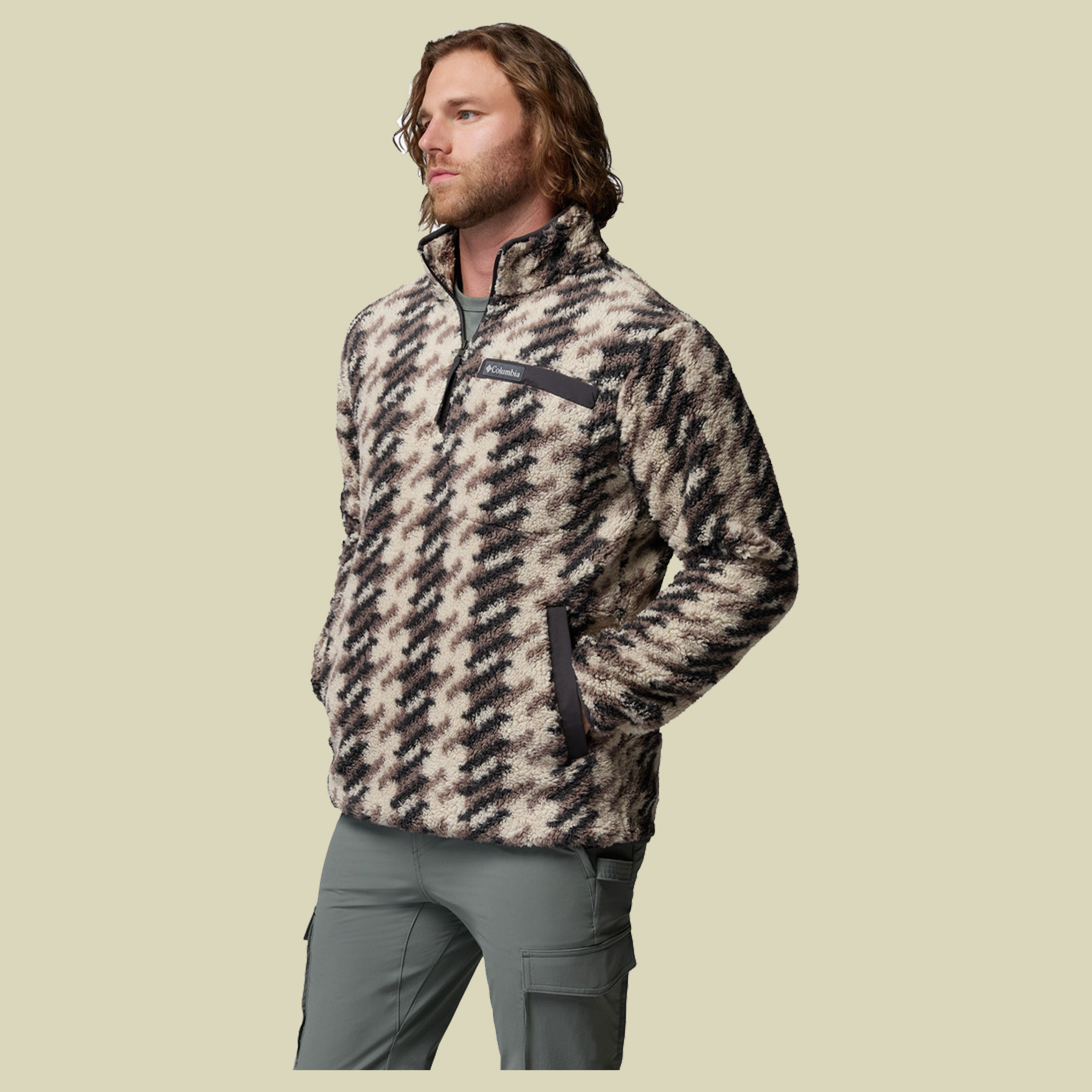 Rugged Ridge High Pile Half Zip Men XL braun1 - dark stone twills
