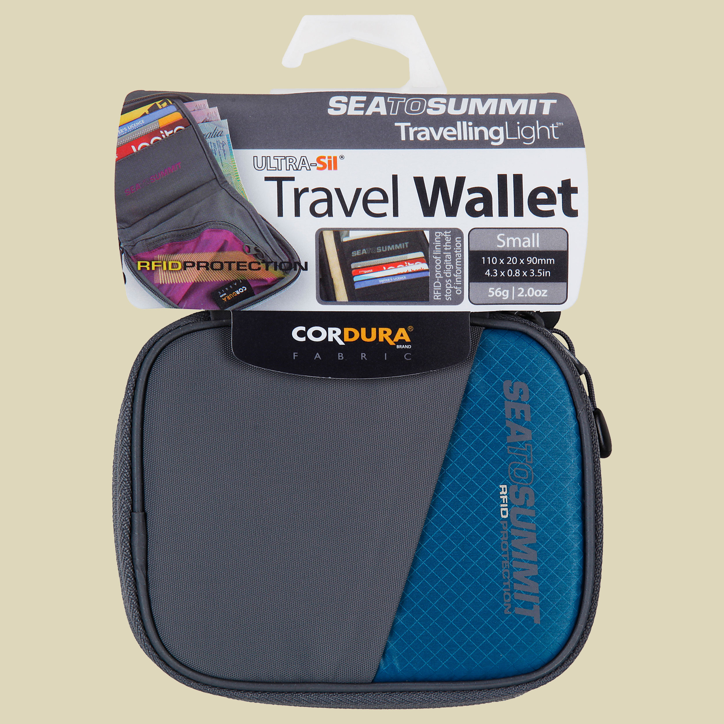 Travel Wallet RFID Größe S Farbe blue