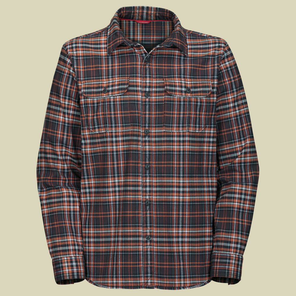 L/S Grizzly Lake Flannel Men Größe S Farbe brunette brown/bombay orange