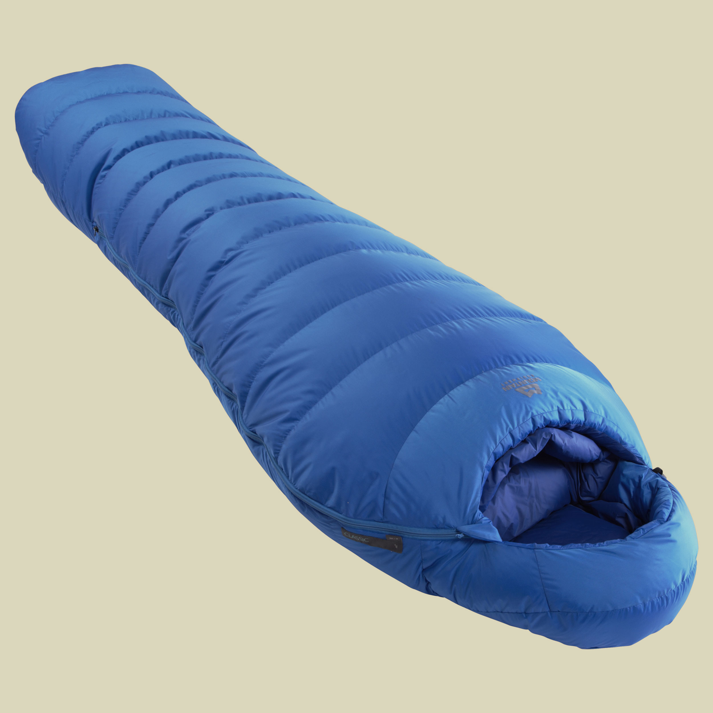 Classic 750 long bis Körpergröße Schlafsack 200 cm  Farbe: skydiver, Reißverschluss Schlafsack links