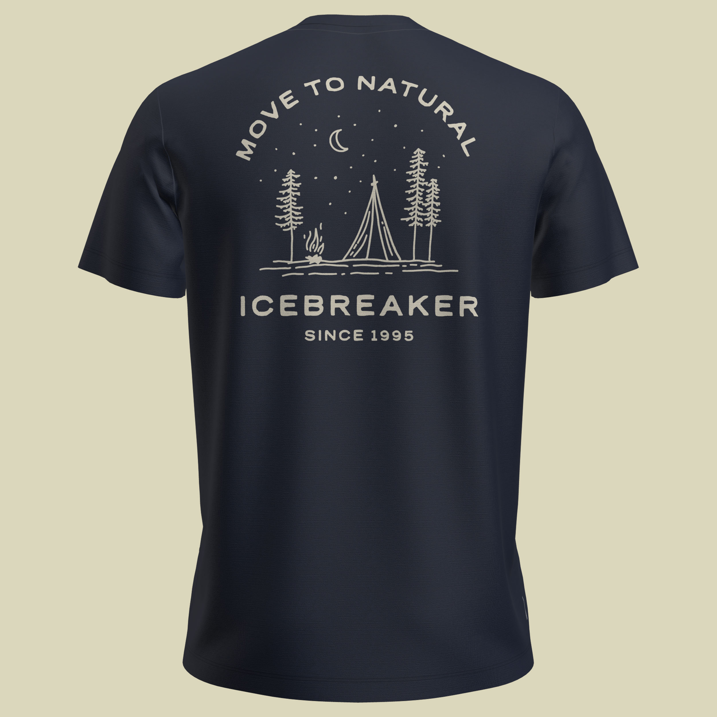 Merino 150 Tech Lite SS Tee Peaceful Pass L blau - midnight navy