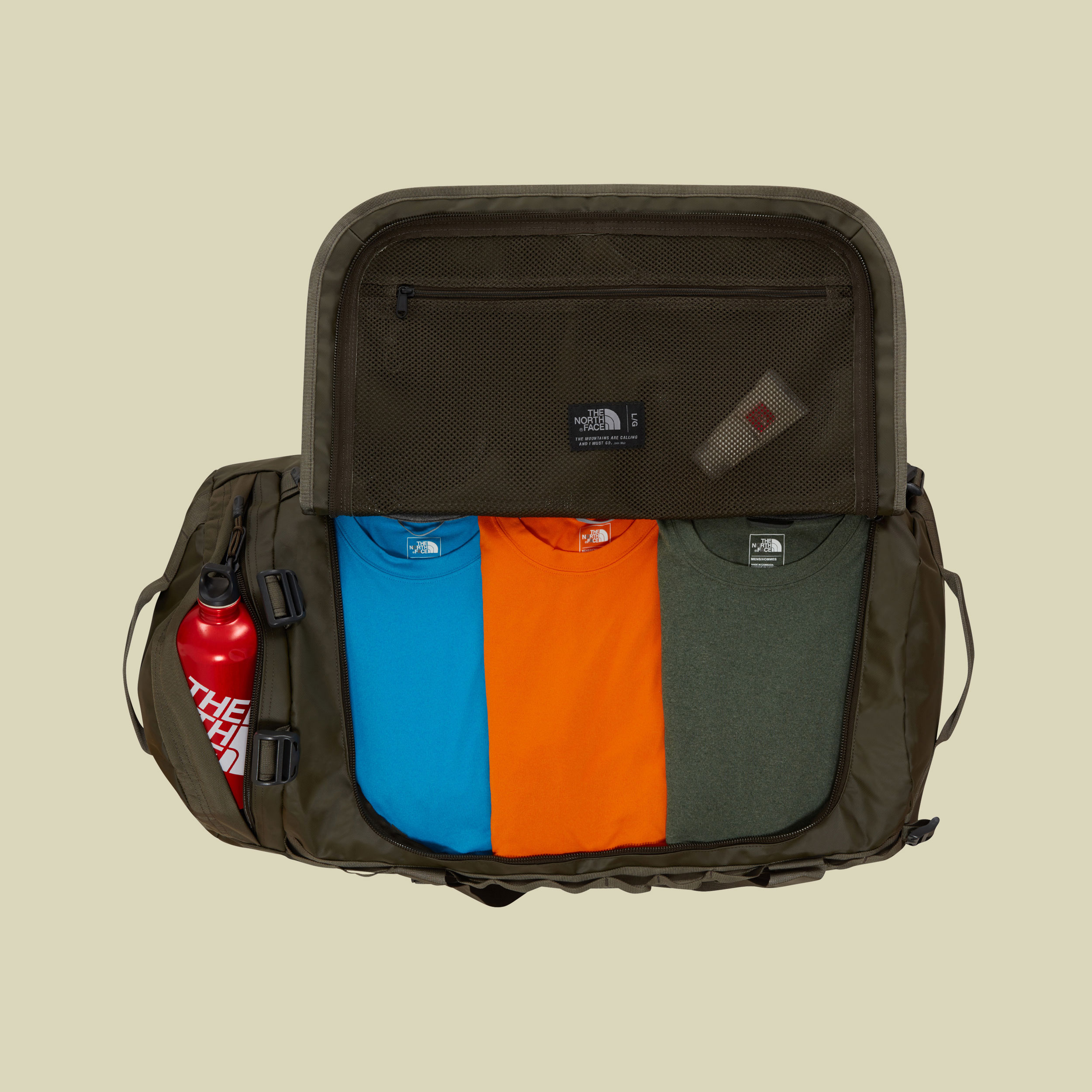 Base Camp Duffel L Volumen 95 Farbe new taupe green/new taupe green