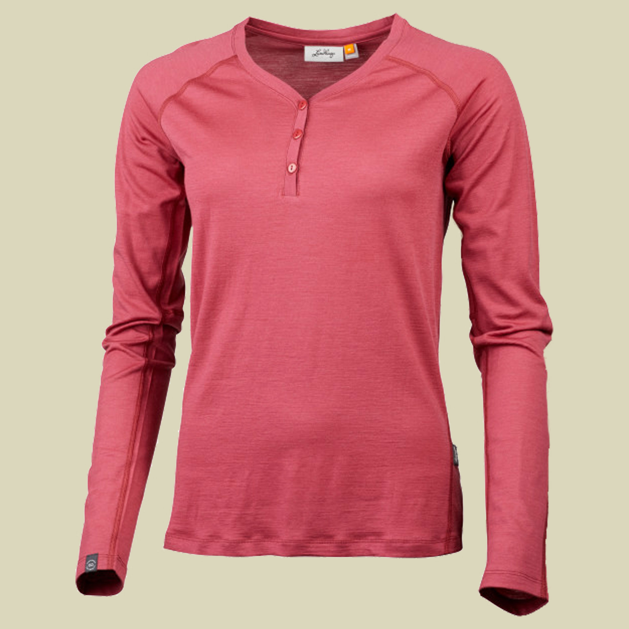 Gimmer Merino LT Henley Women Größe XS Farbe garnet