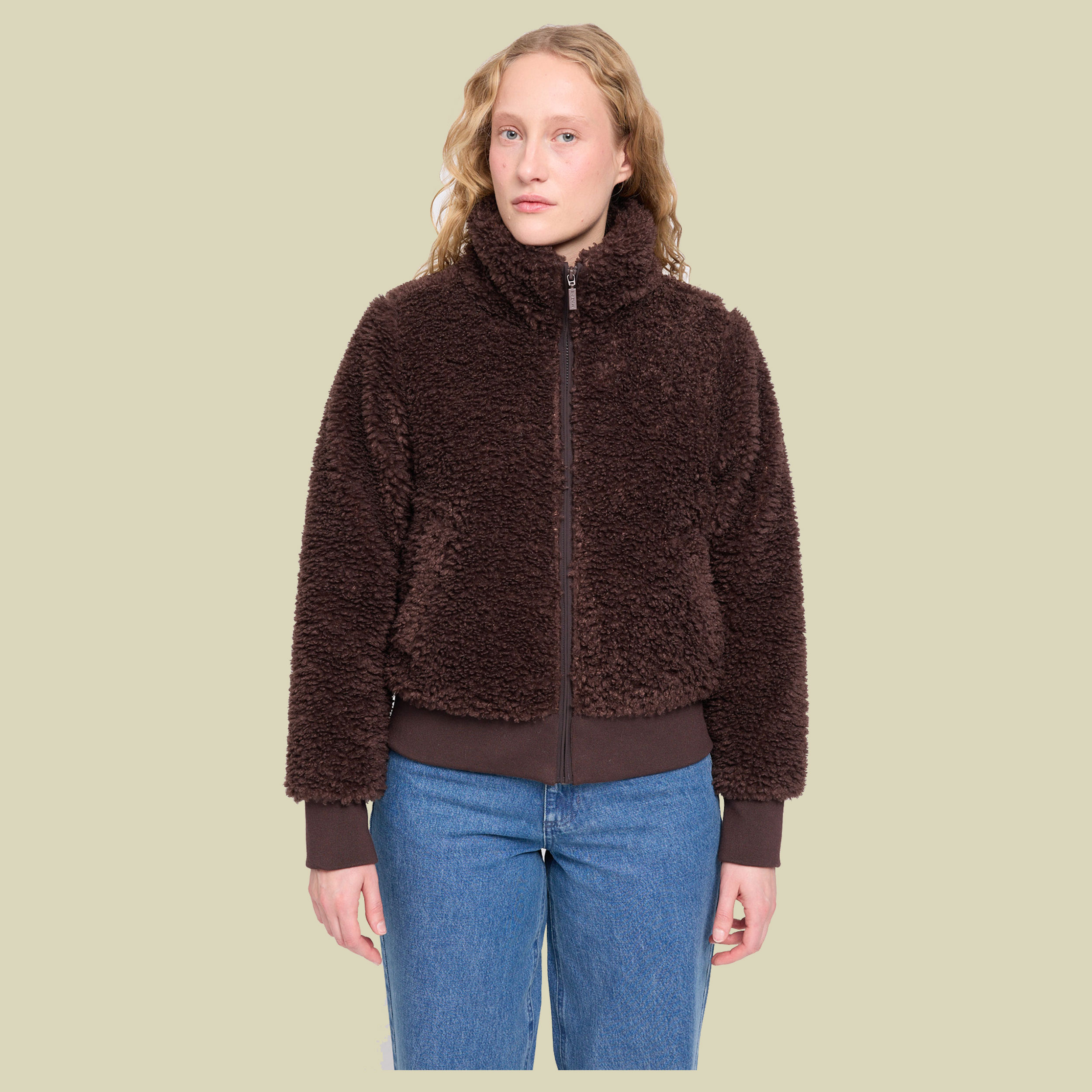 Faux-Fur Blouson Women XS braun1 - black coffee