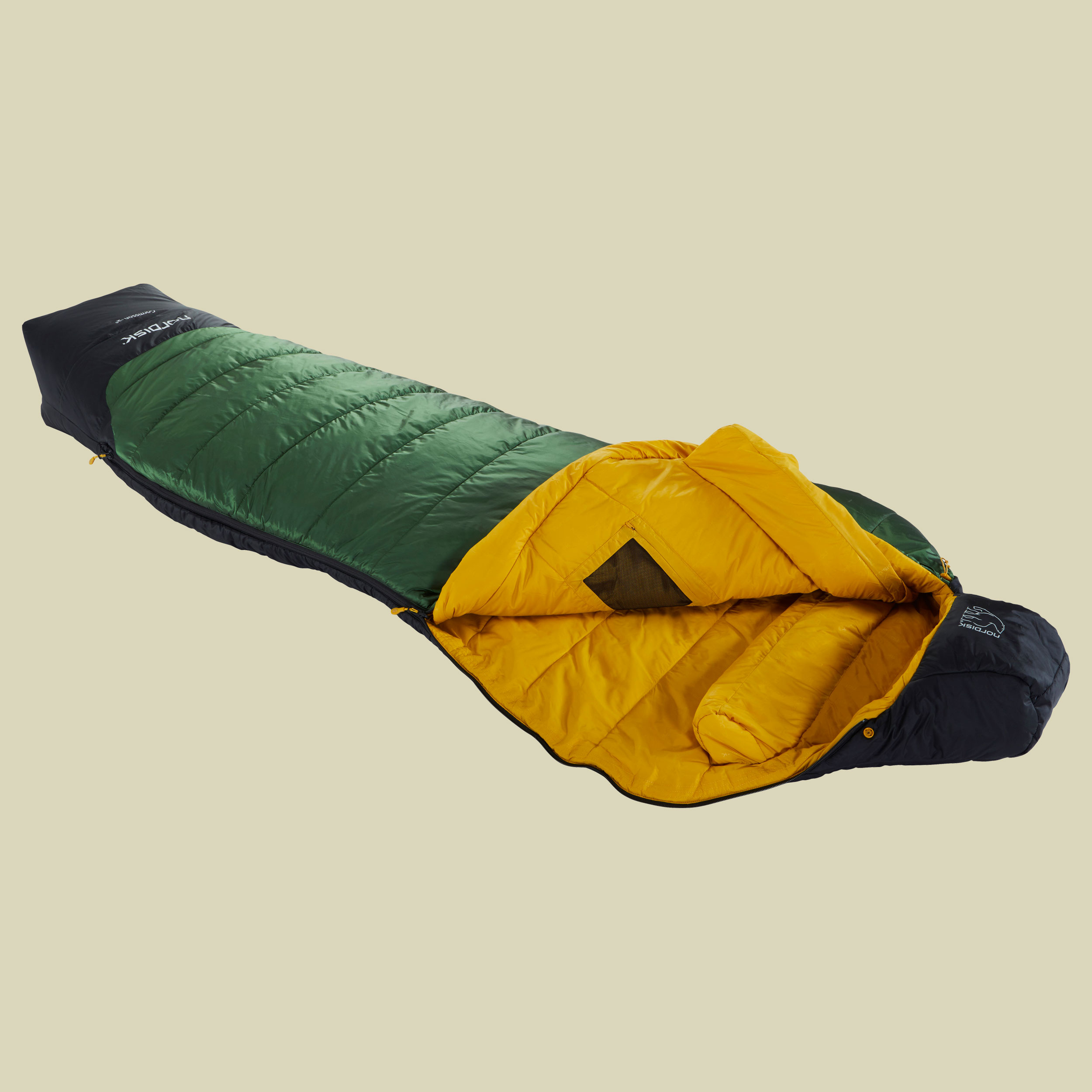 Gormsson -2 Curve bis Körpergröße 190 cm (L) Farbe artichoke green/mustard yellow/black, Reißverschluss links