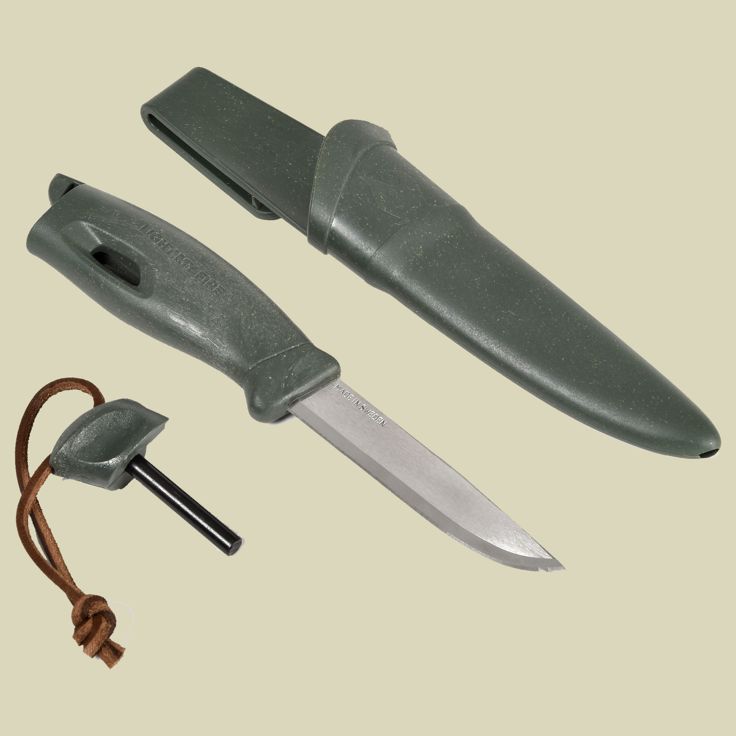 Swedish FireKnife 2in1 one size grün - sagegreen