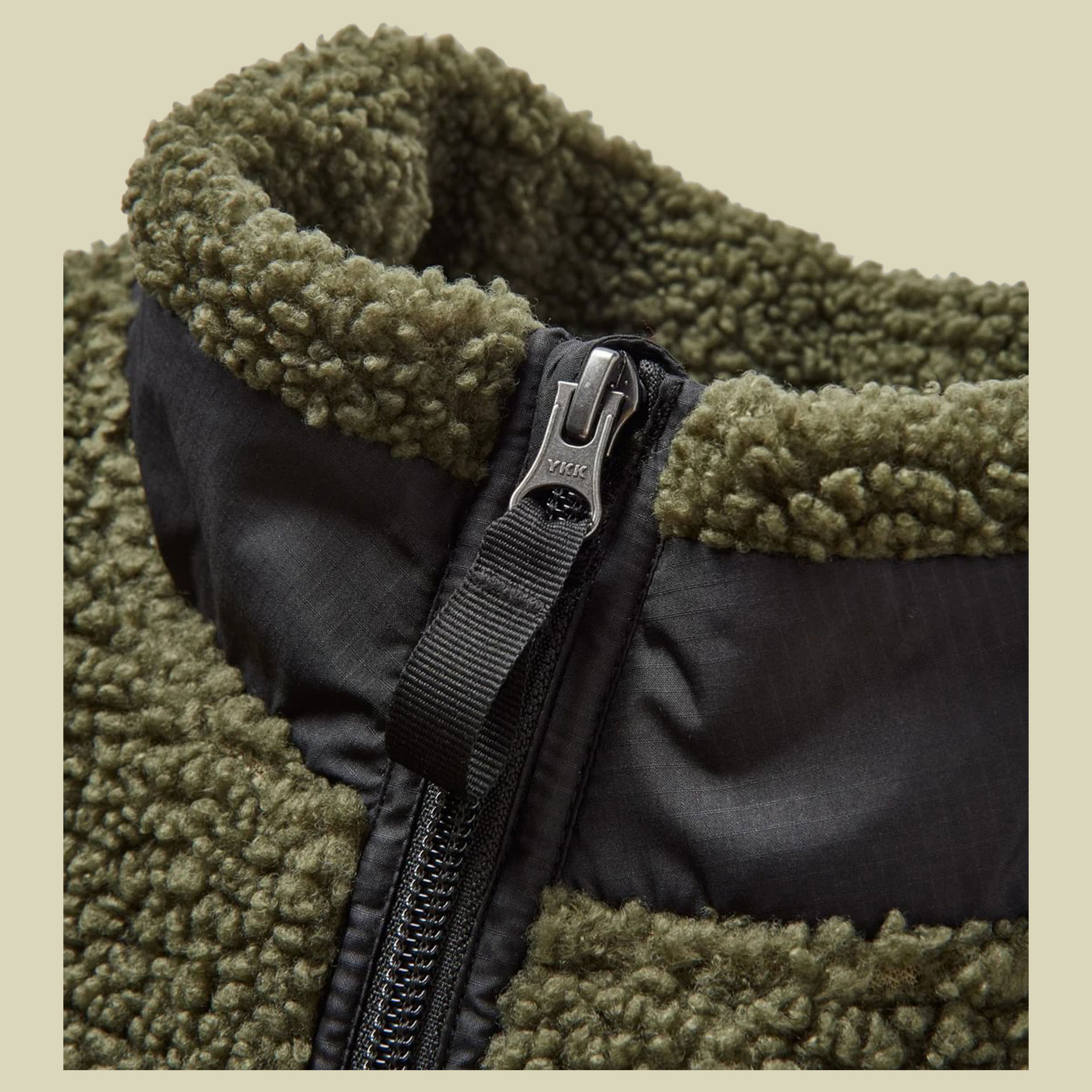 Born Explorer Recycled Polar-Lined Sherpa Fleece Men XL grün - khaki