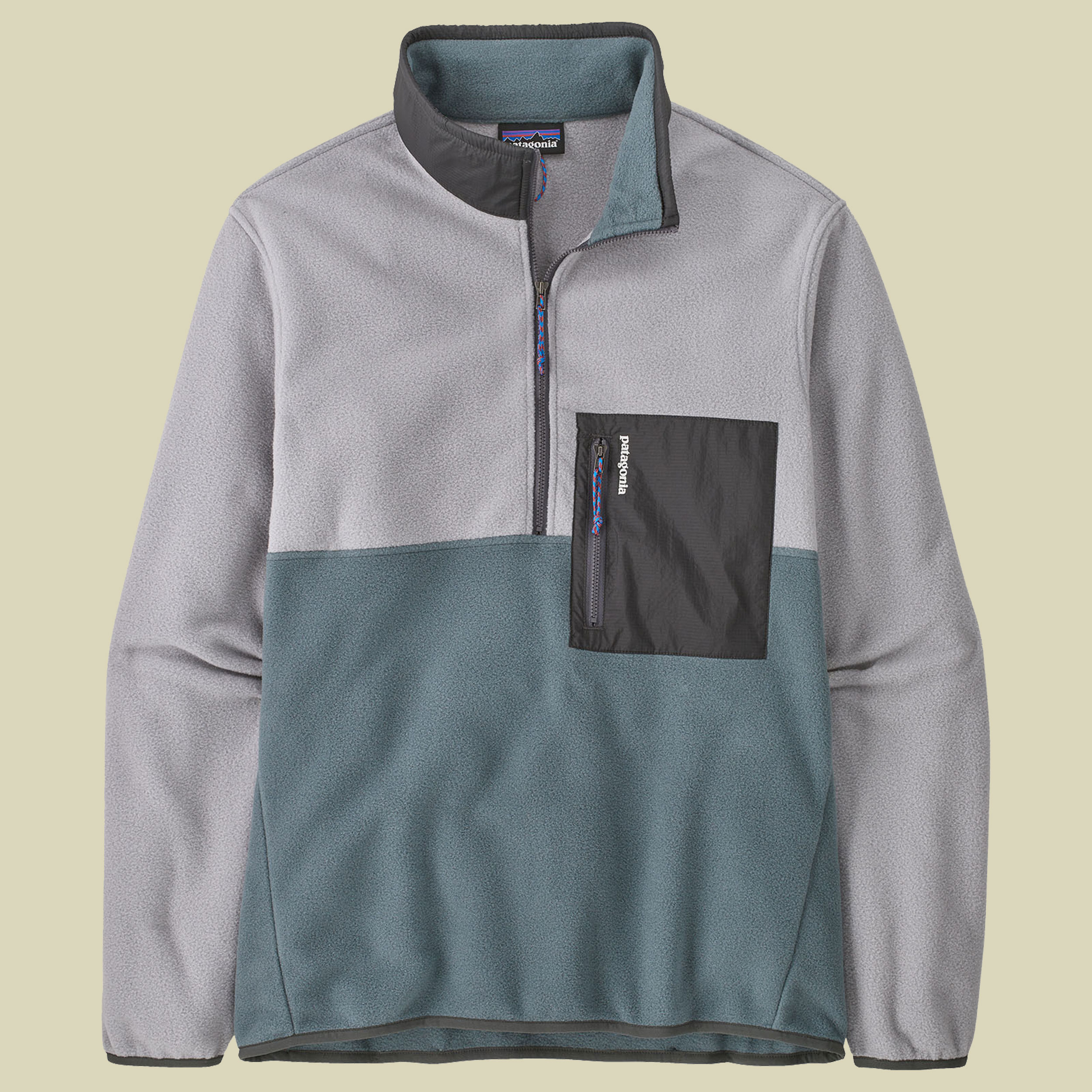 Microdini 1/2 Zip Pullover Men grün M - nouveau green w/salt grey