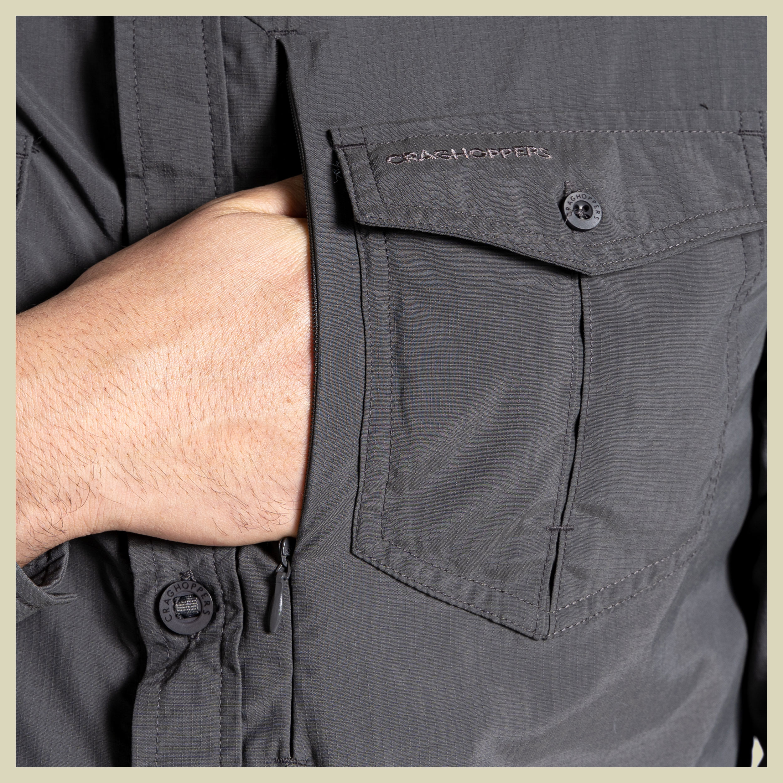 NosiLife Adventure LS Men Größe S Farbe black pepper