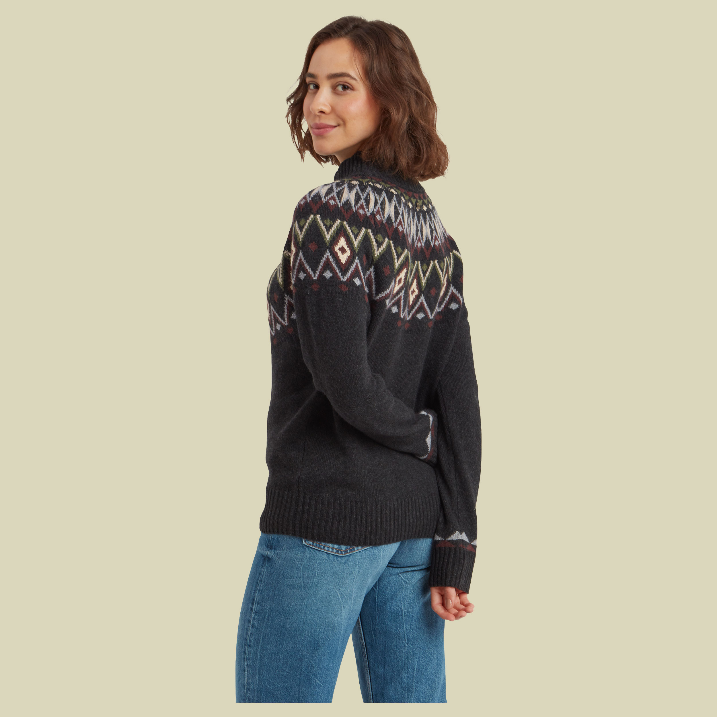 Indu Mock Neck Sweater Women S schwarz - Farbe black