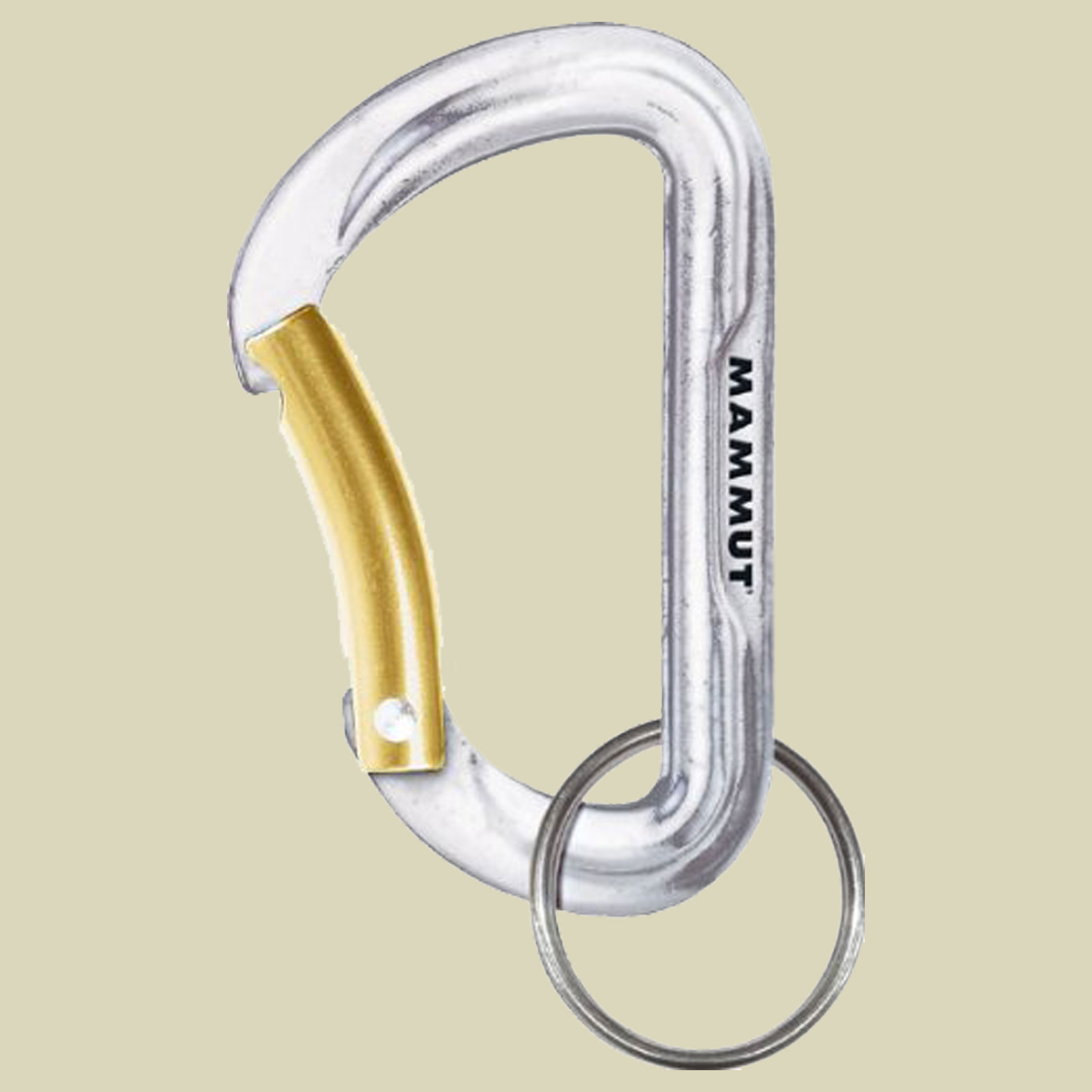 Schlüsselanhänger Mammut Mini Biner Element Farbe silver gold