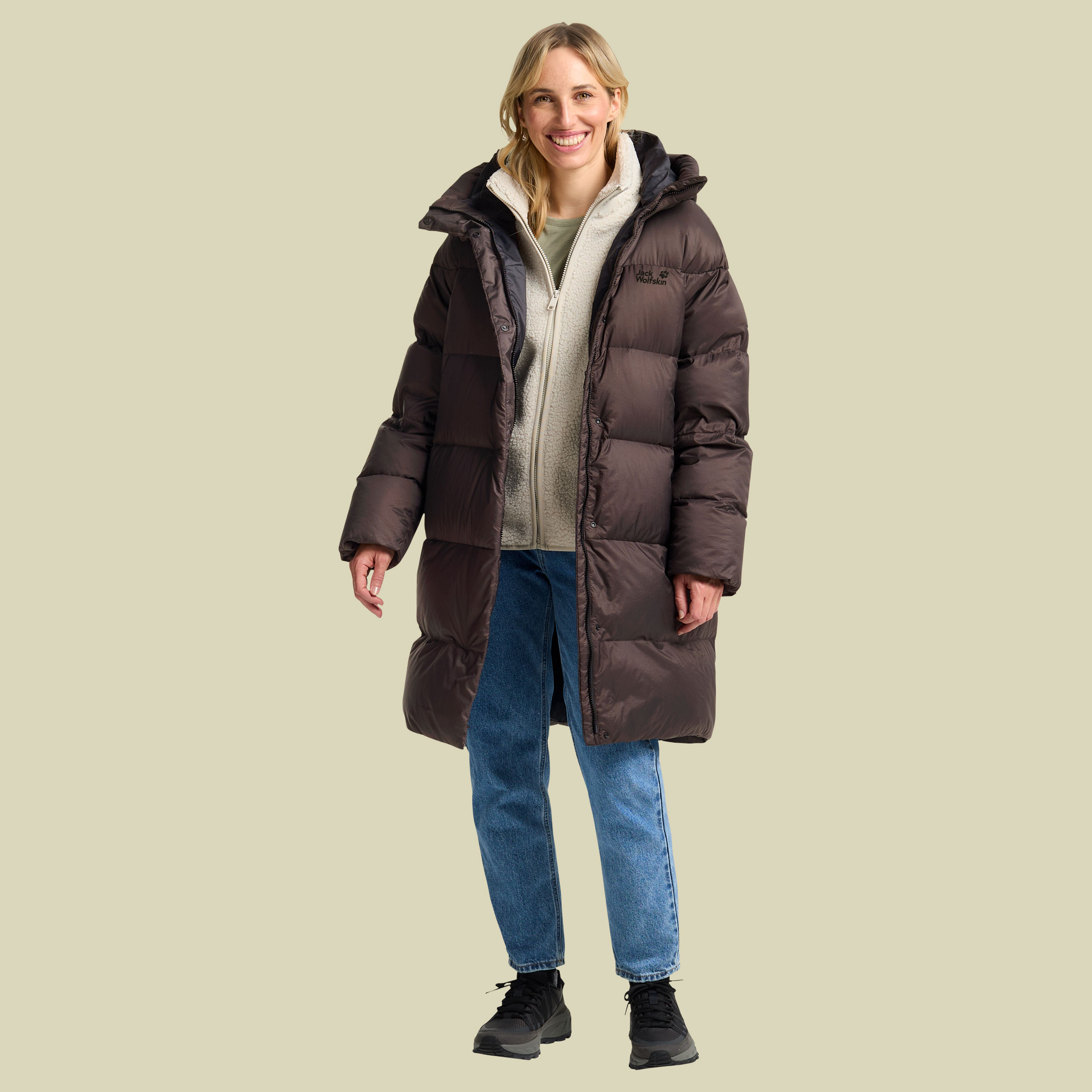 Icy Hill Coat Women XL braun- peat