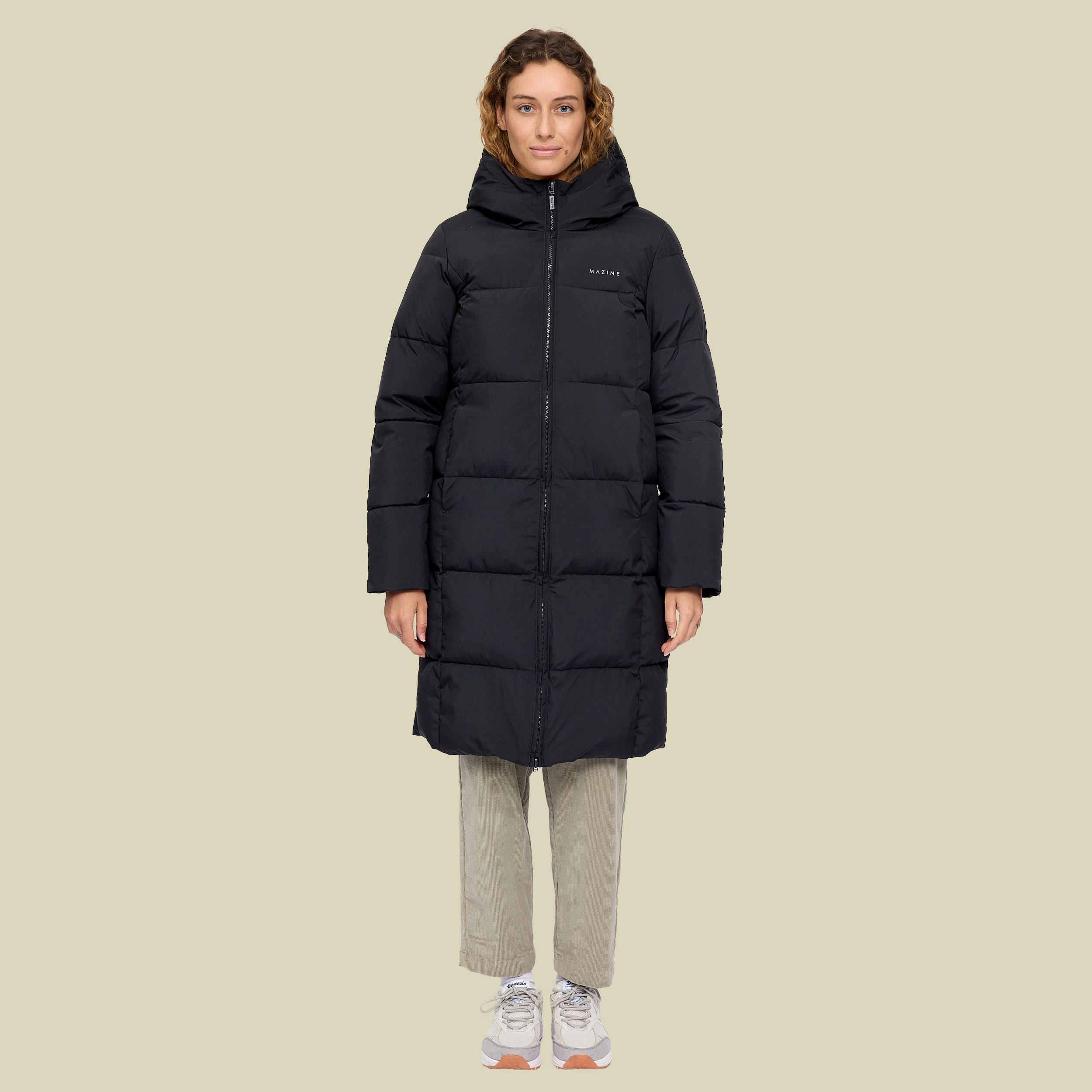 Basic Puffer Coat Women S schwarz - Farbe black