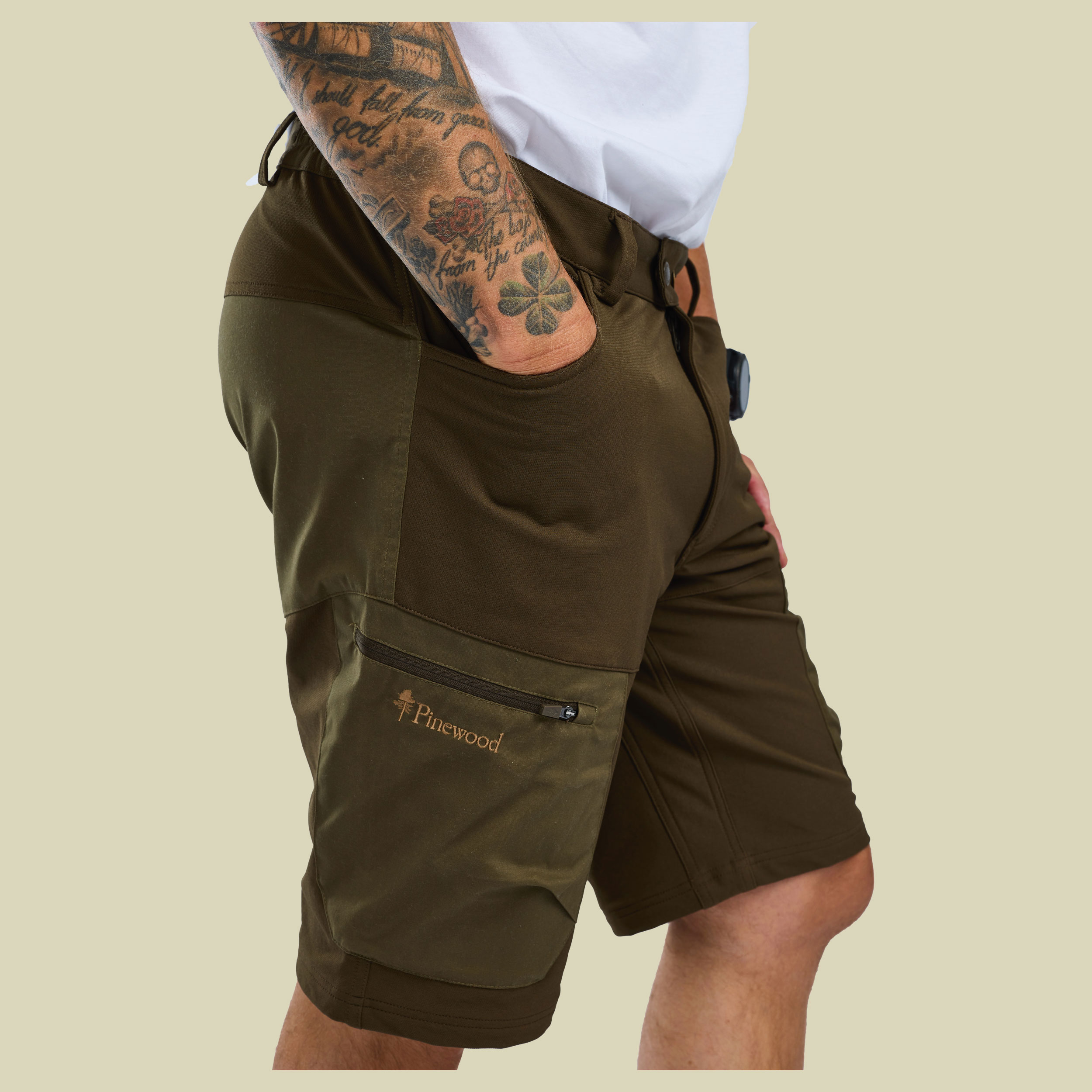 Finnveden Hybrid SHORTS C56 grün - D.Olive/H.Olive