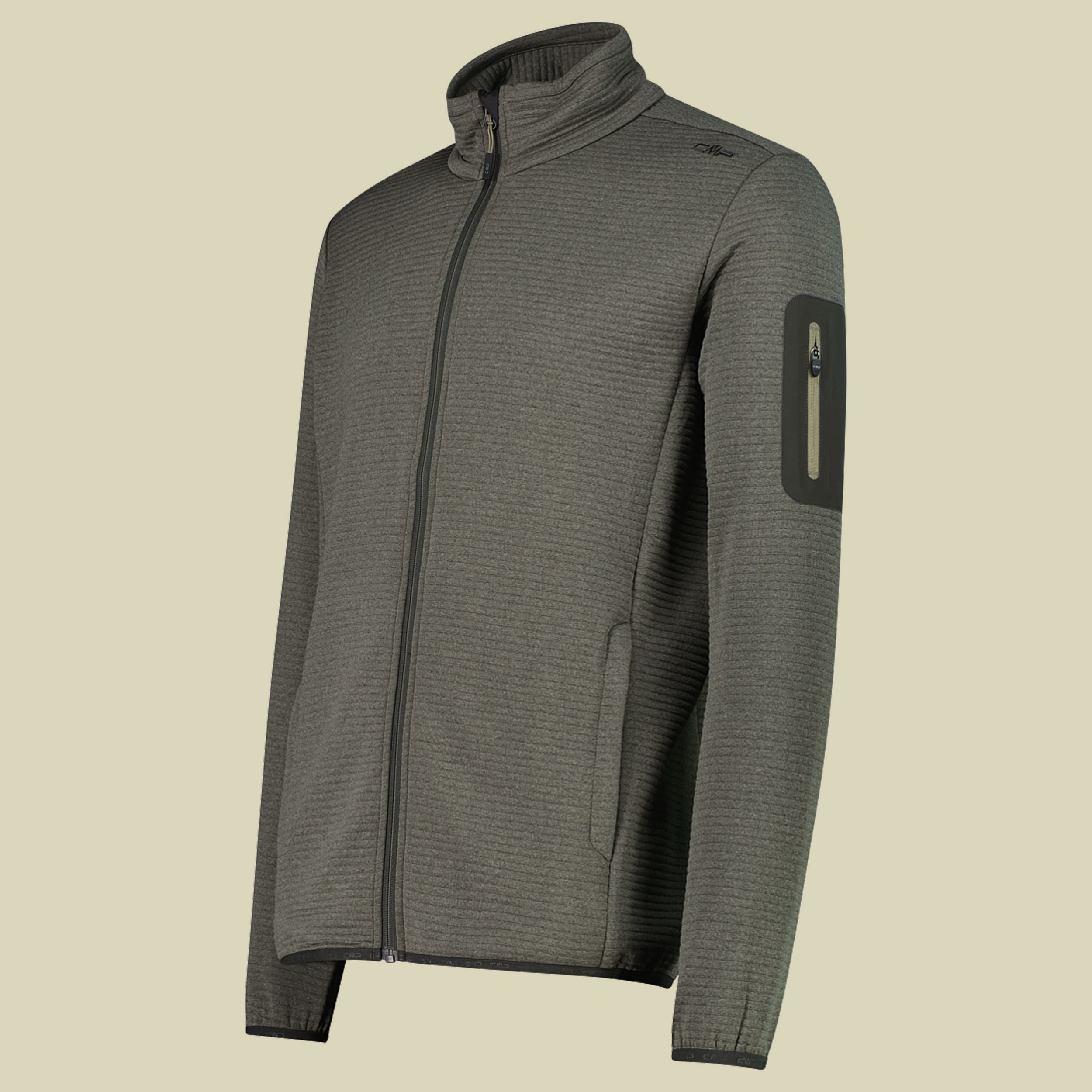 Man Jacket Striped Jaquard von CMP 33E6557 grün 50 - Farbe pine melange
