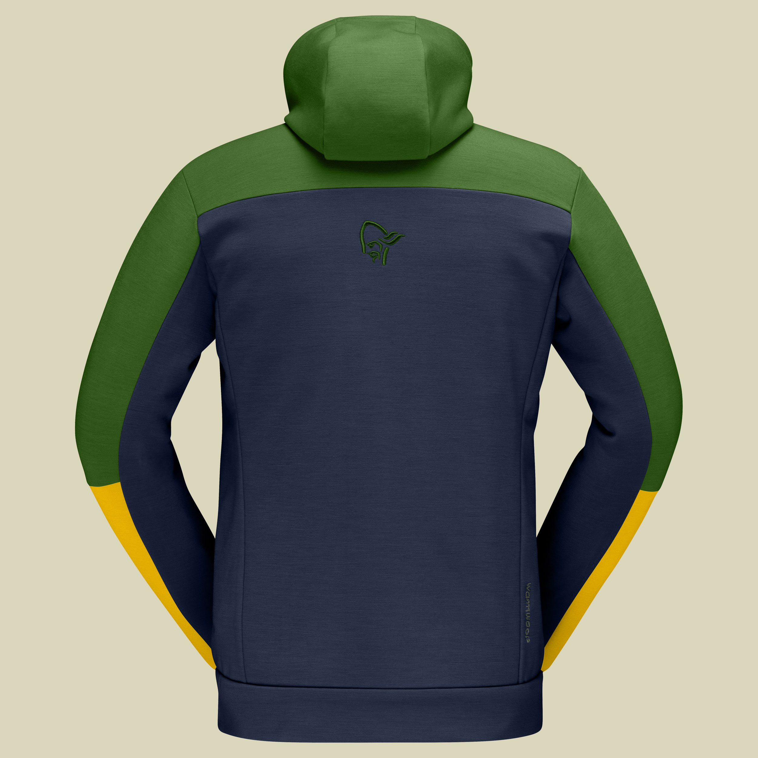Falketind Warmwool2 Stretch Zip Hood Men Größe S Farbe lemon chrome/treetop