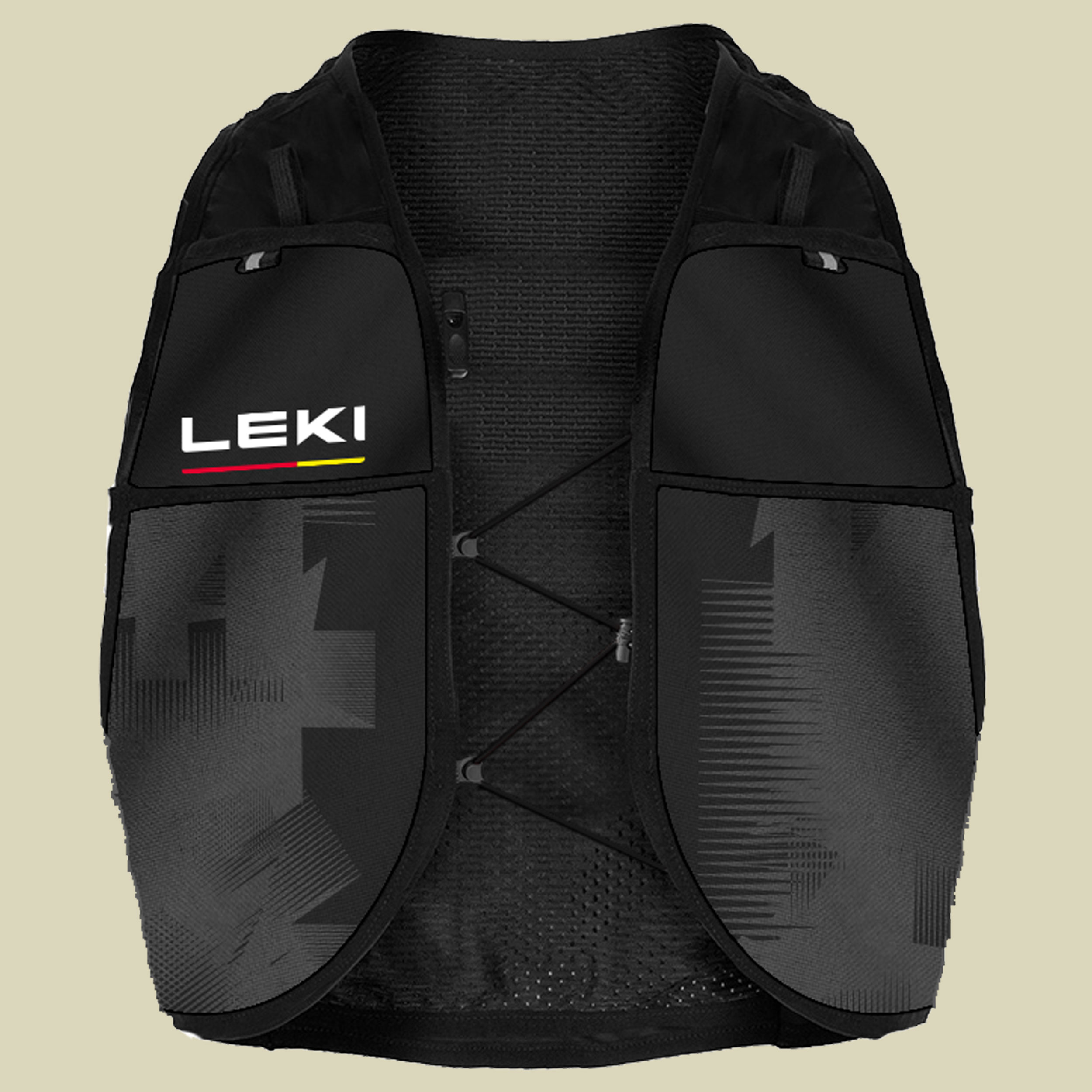 Trail Running Quiver Vest LXL schwarz - black-bright red-shuttle grey