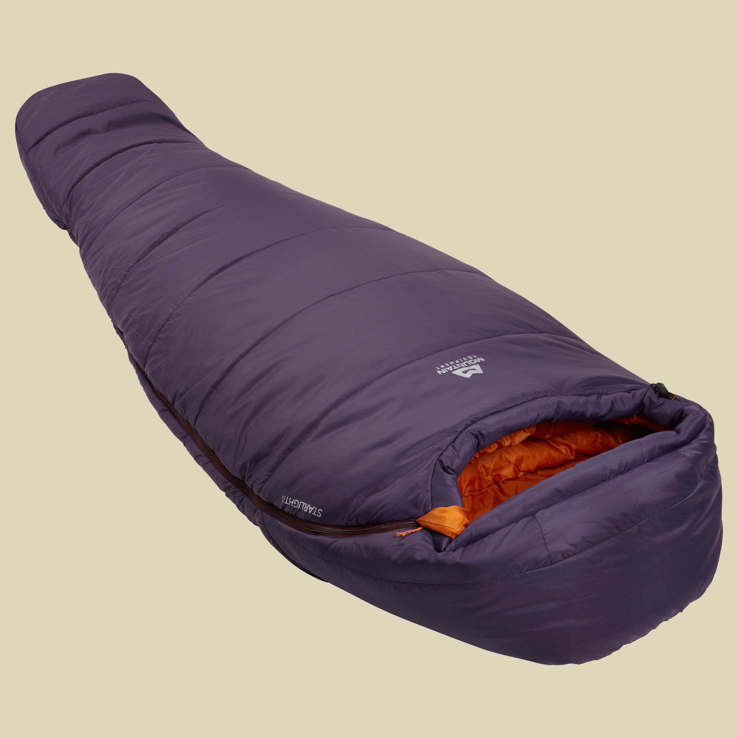 Starlight II Women bis Körpergröße Schlafsack 175 cm cm aubergine/blaze, Reißverschluss Schlafsack links