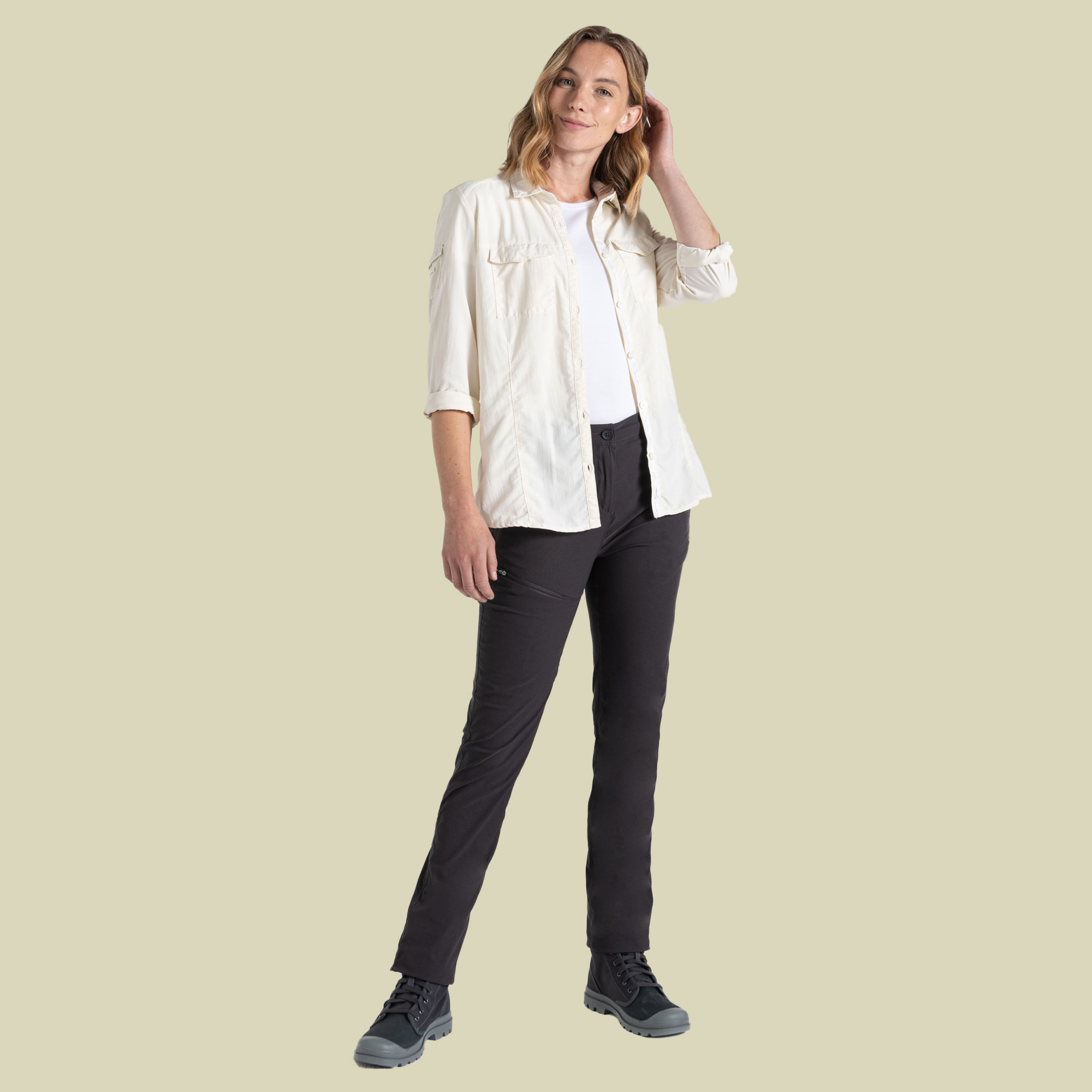 NosiLife Adventure Long Sleeved Shirt III Women 42 beige -sea salt (UK 16)