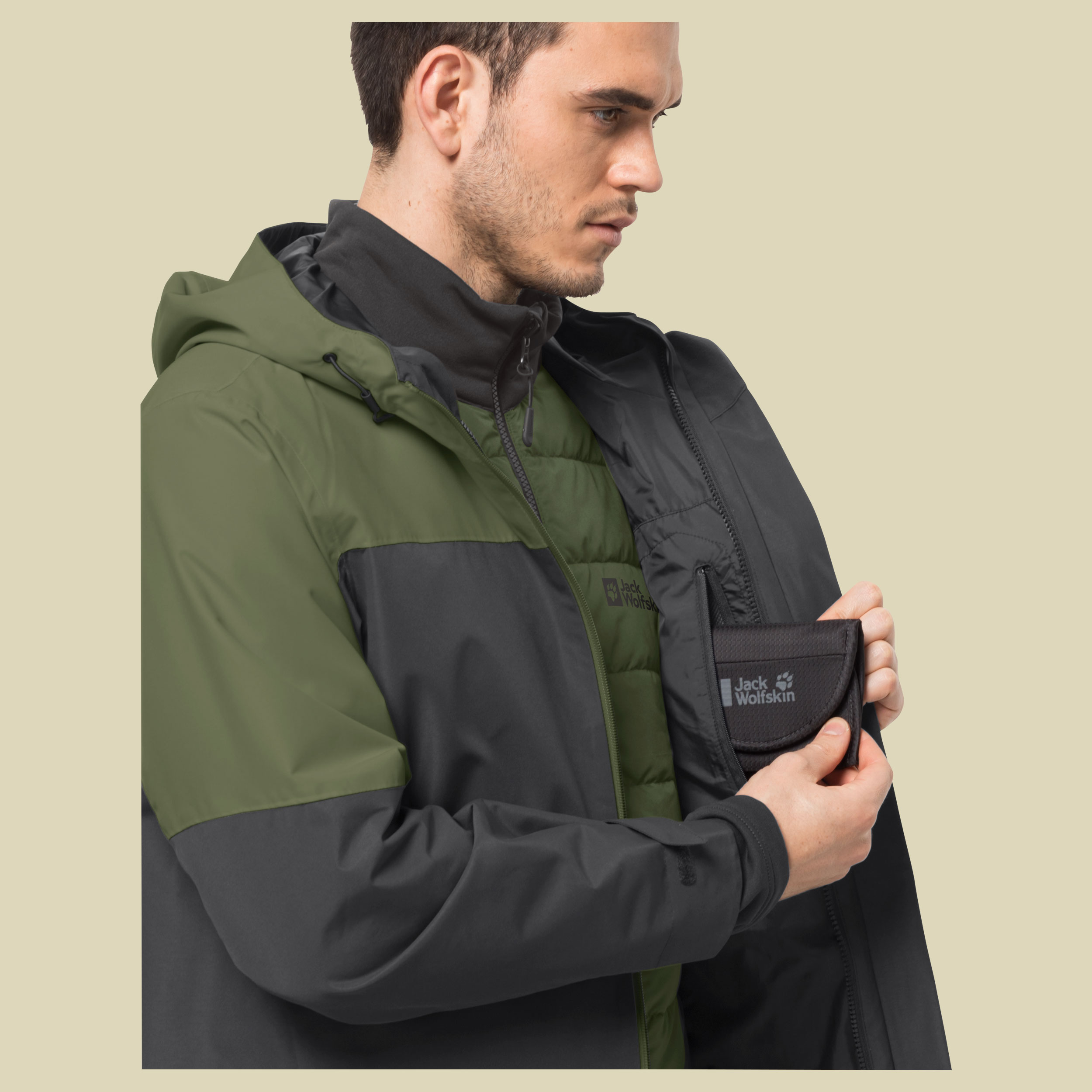 Glaabach 3in1 Jacket Men Größe XXL Farbe greenwood