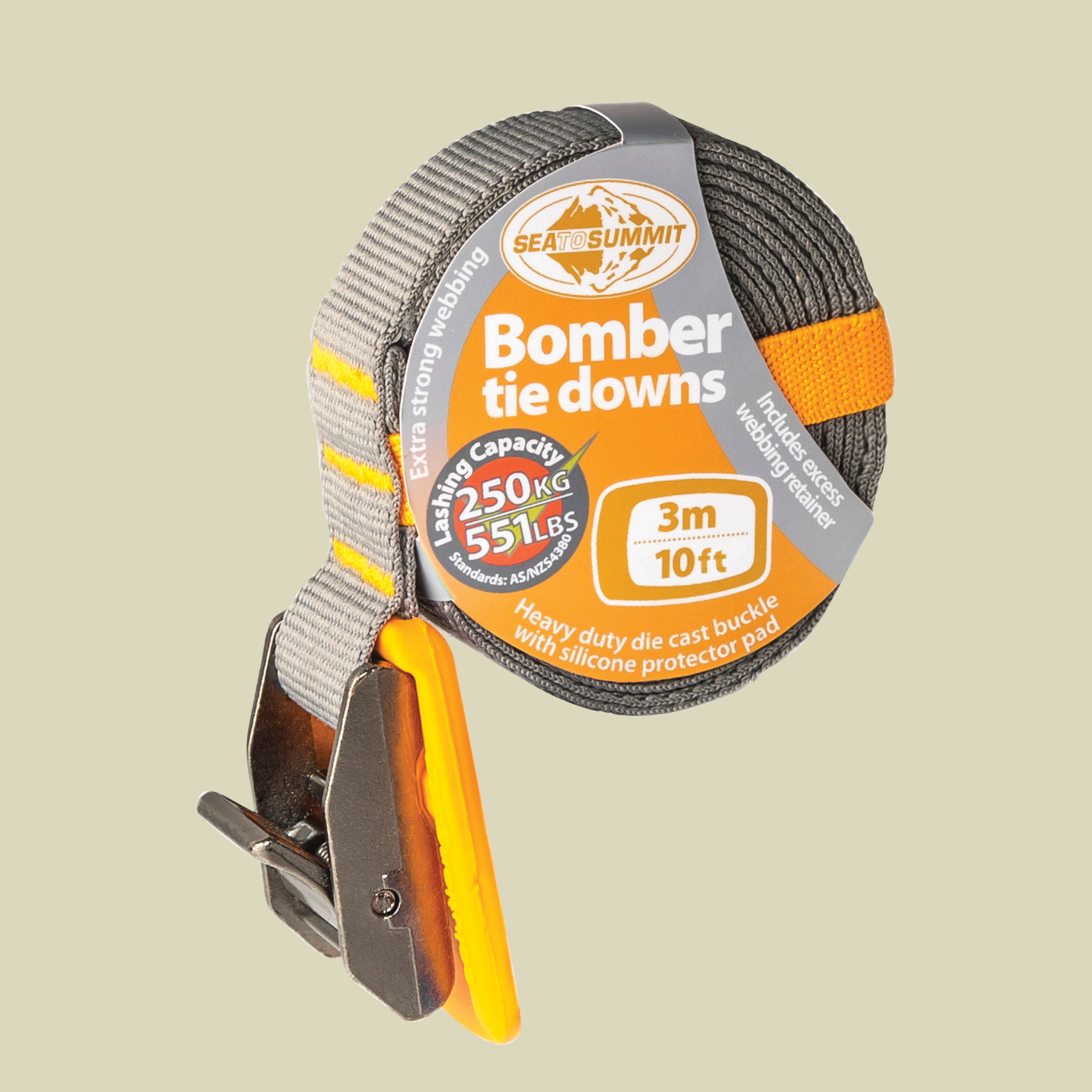 Bomber Tie Down Länge: 3m Farbe: orange