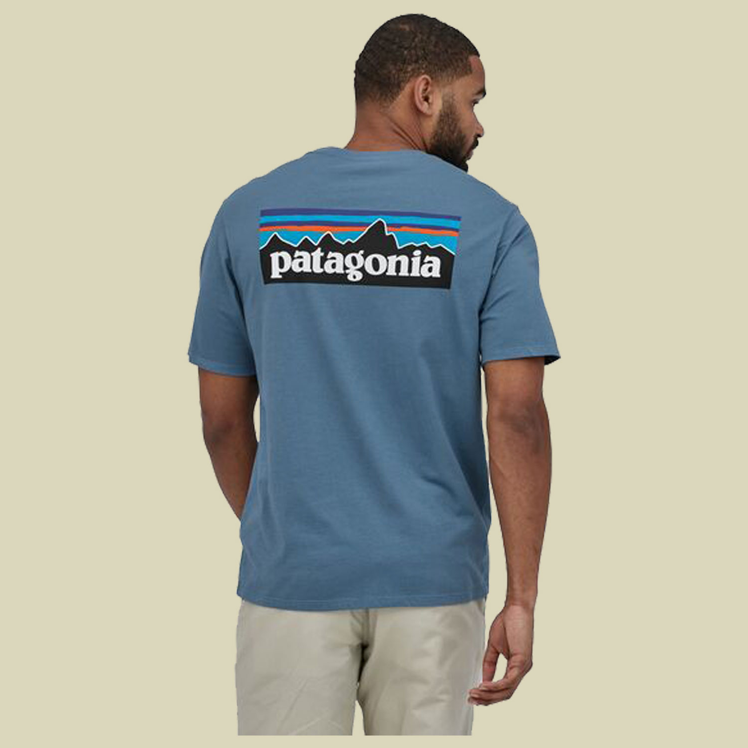 P-6 Logo Organic T-Shirt Men Größe L  Farbe pigeon blue