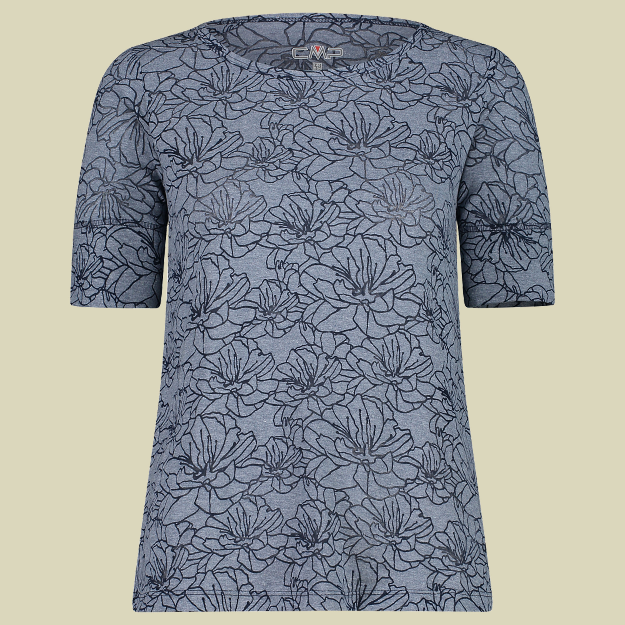 Woman T-Shirt Burn Out Jersey 32T6186 Größe 44 Farbe M926 blue