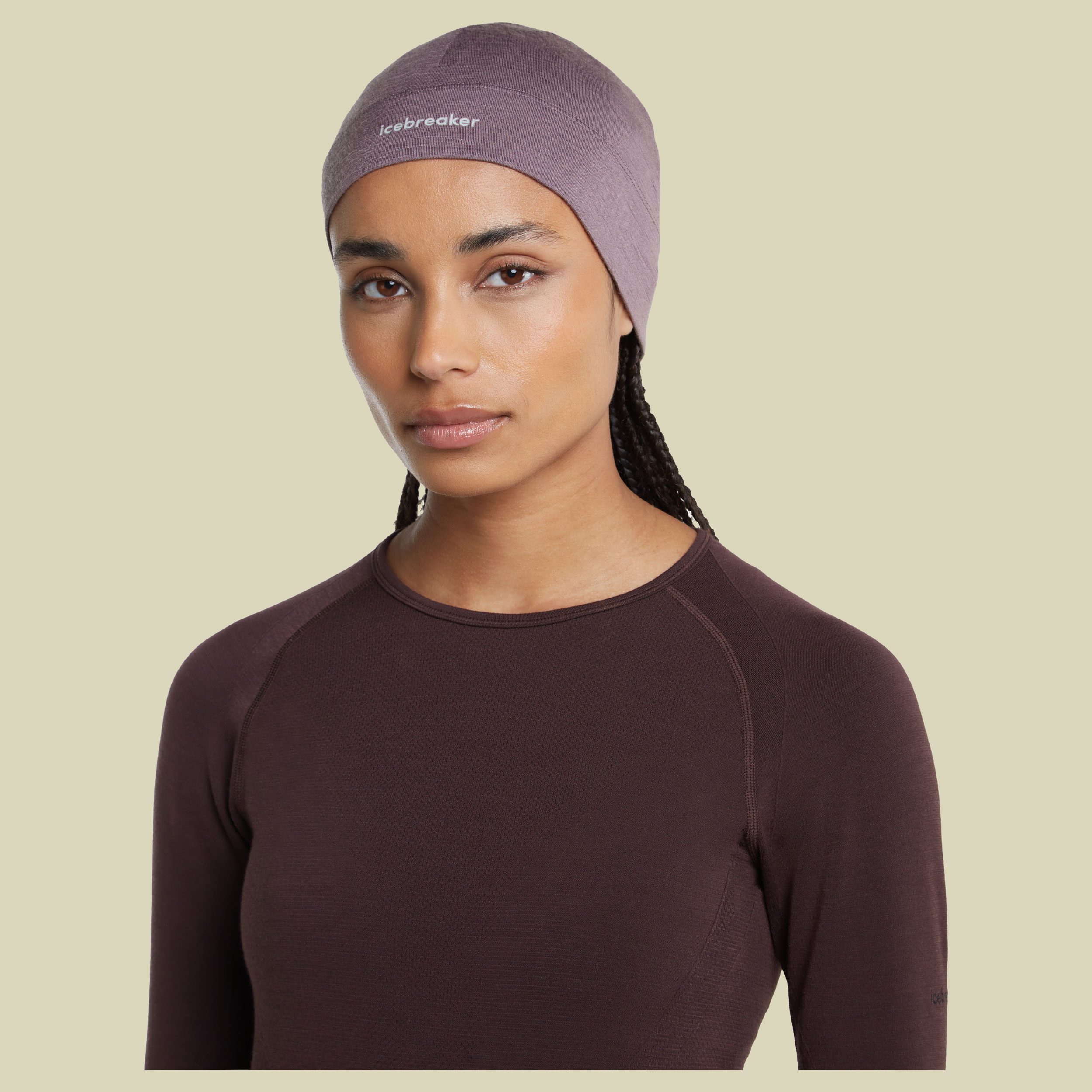 Merino 200 Oasis Beanie Unisex lila one size - grey plum