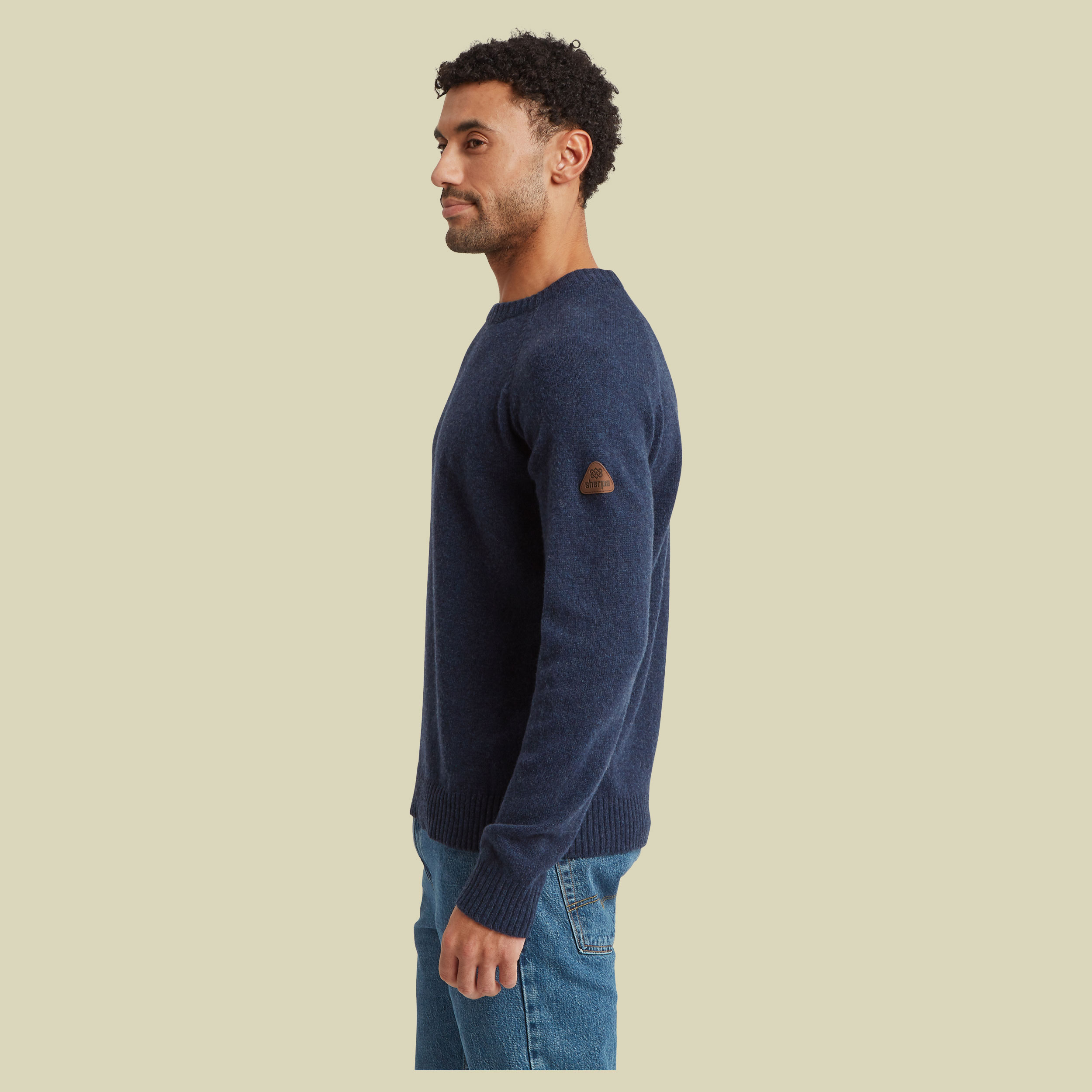 Kangtega Crew Sweater Men blau XXL - umber blue