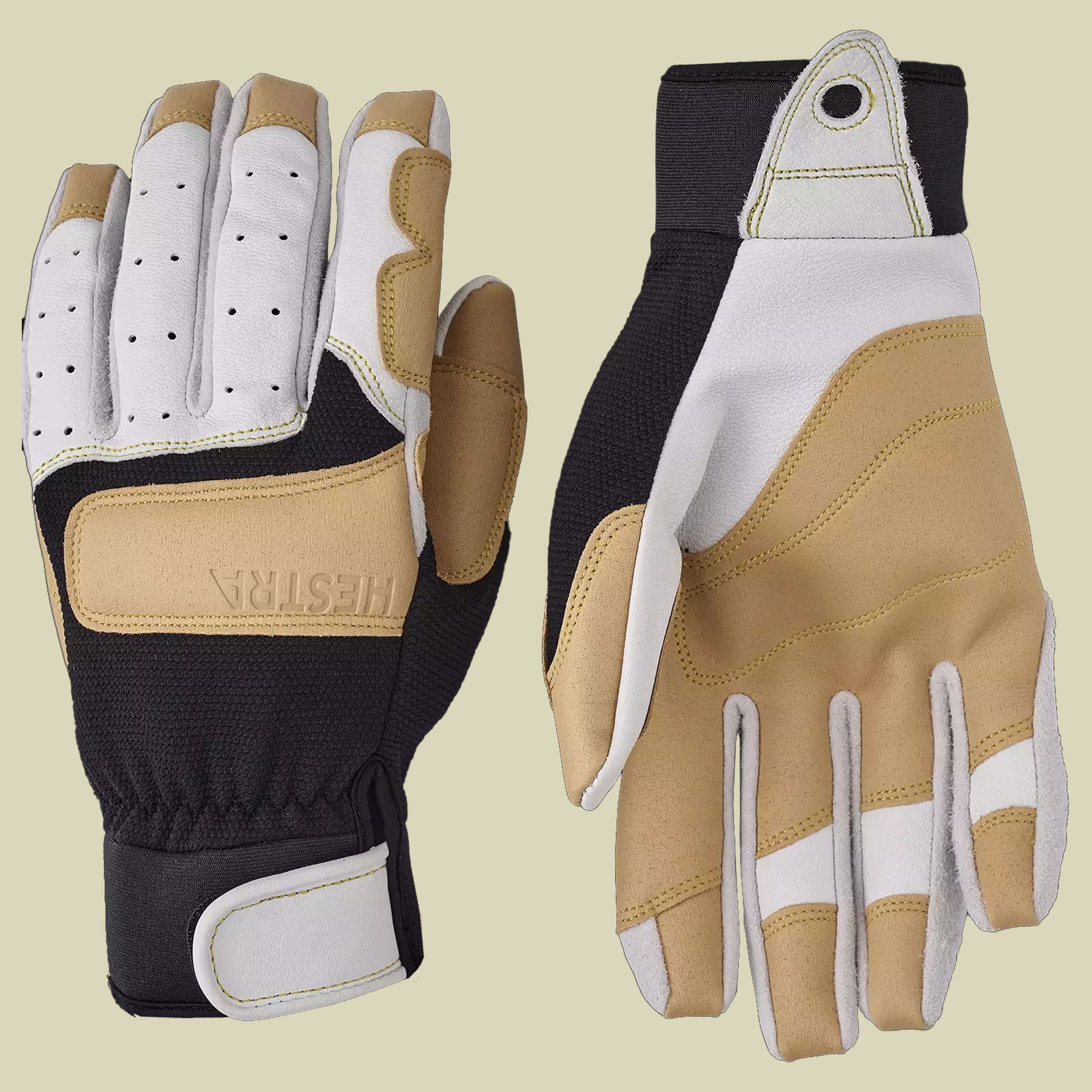 Climbers Long - 5 finger Größe 7 Farbe offwhite-black