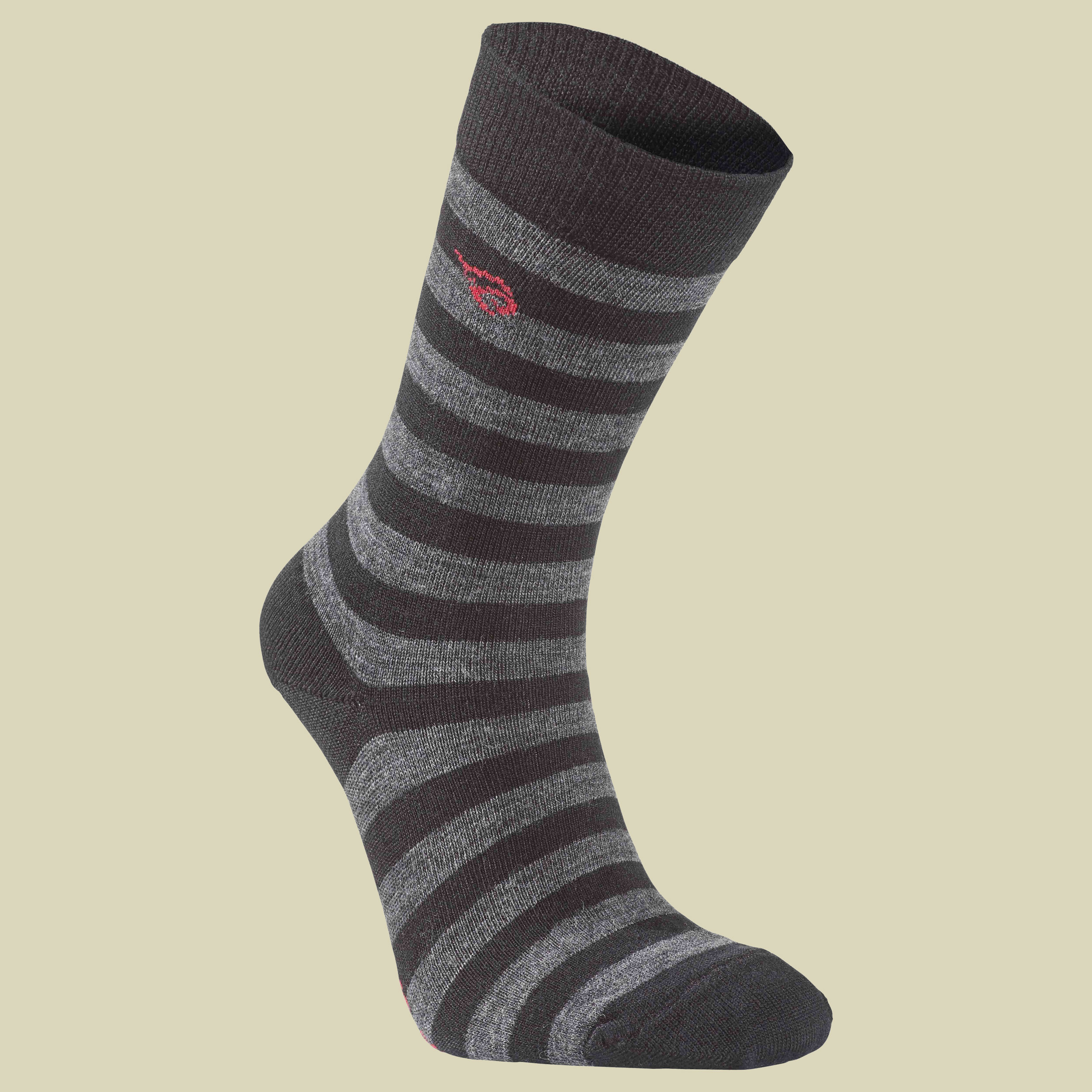 Wool Sock Stripe Unisex Größe 35-38 Farbe black