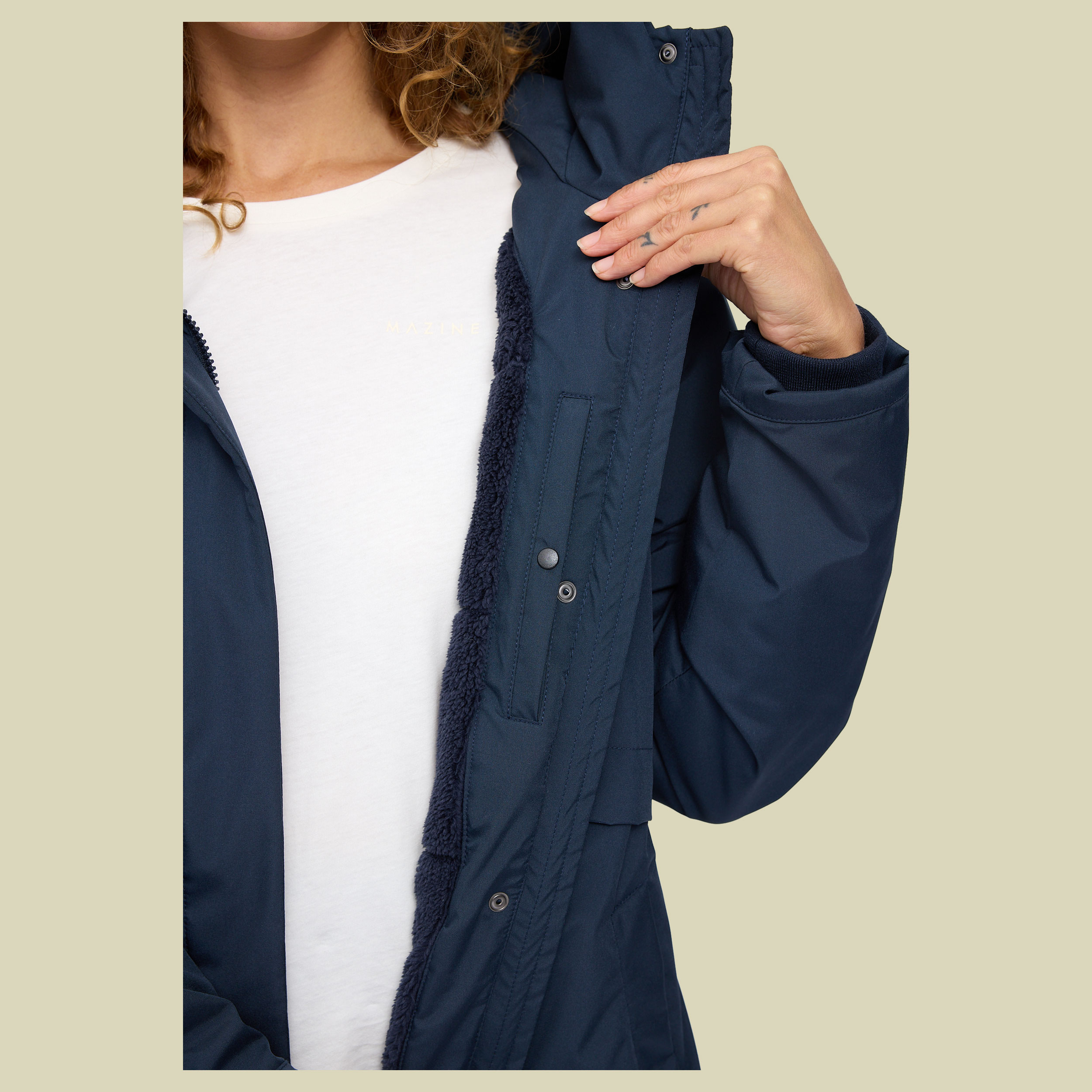 Basic Padded Parka Women S blau - Farbe dark navy