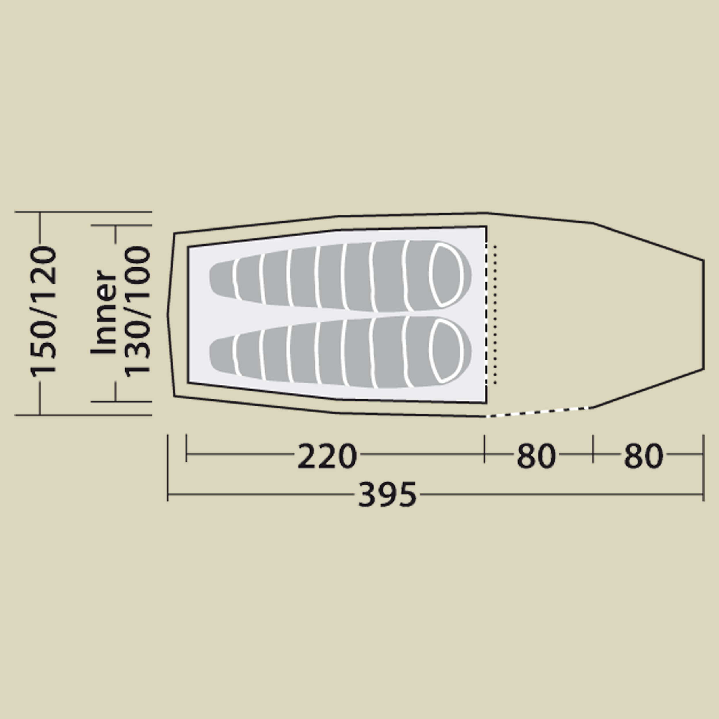 Voyager 2EX 2-Personenzelt Farbe: green