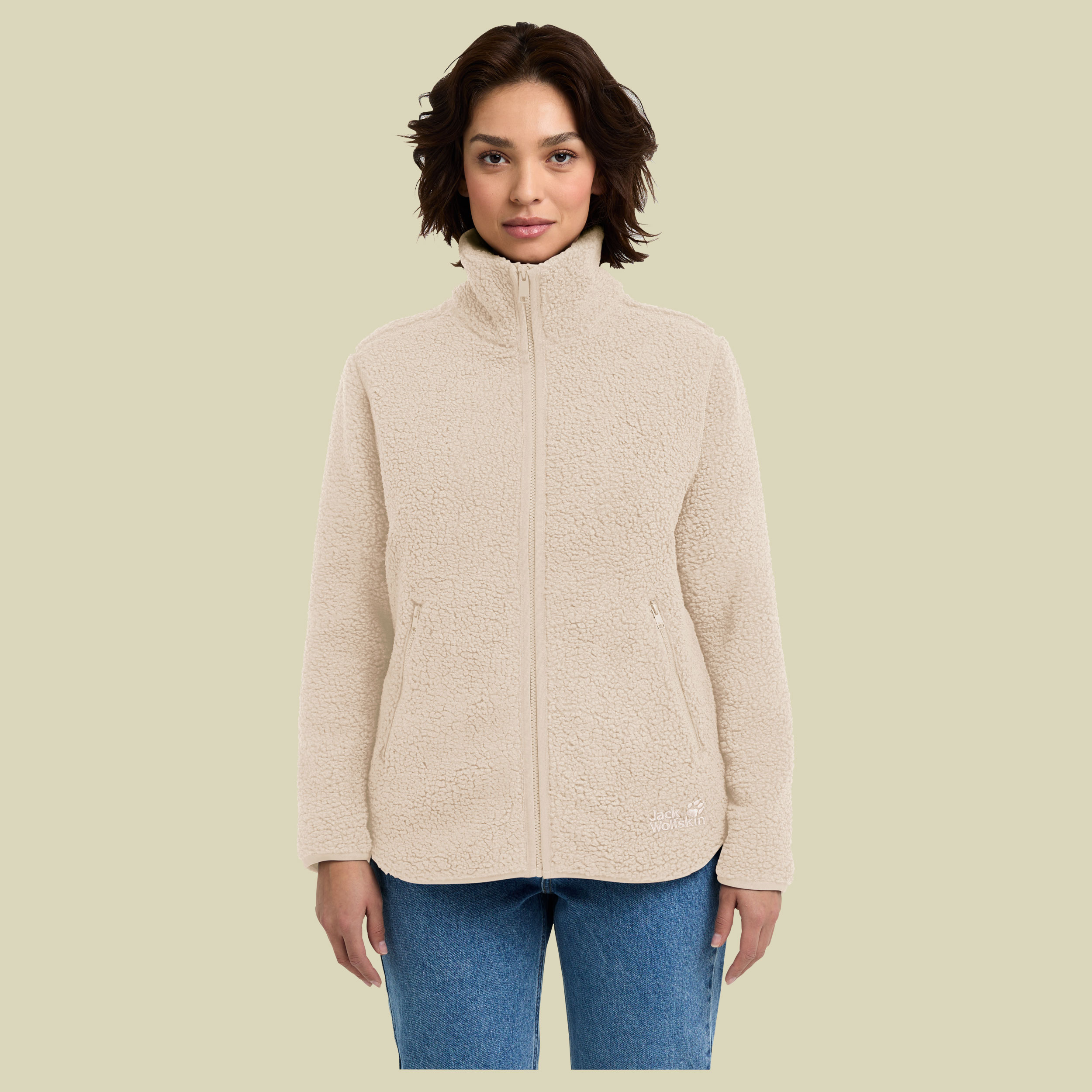 High Curl Jacket Women grau XXL - oyster