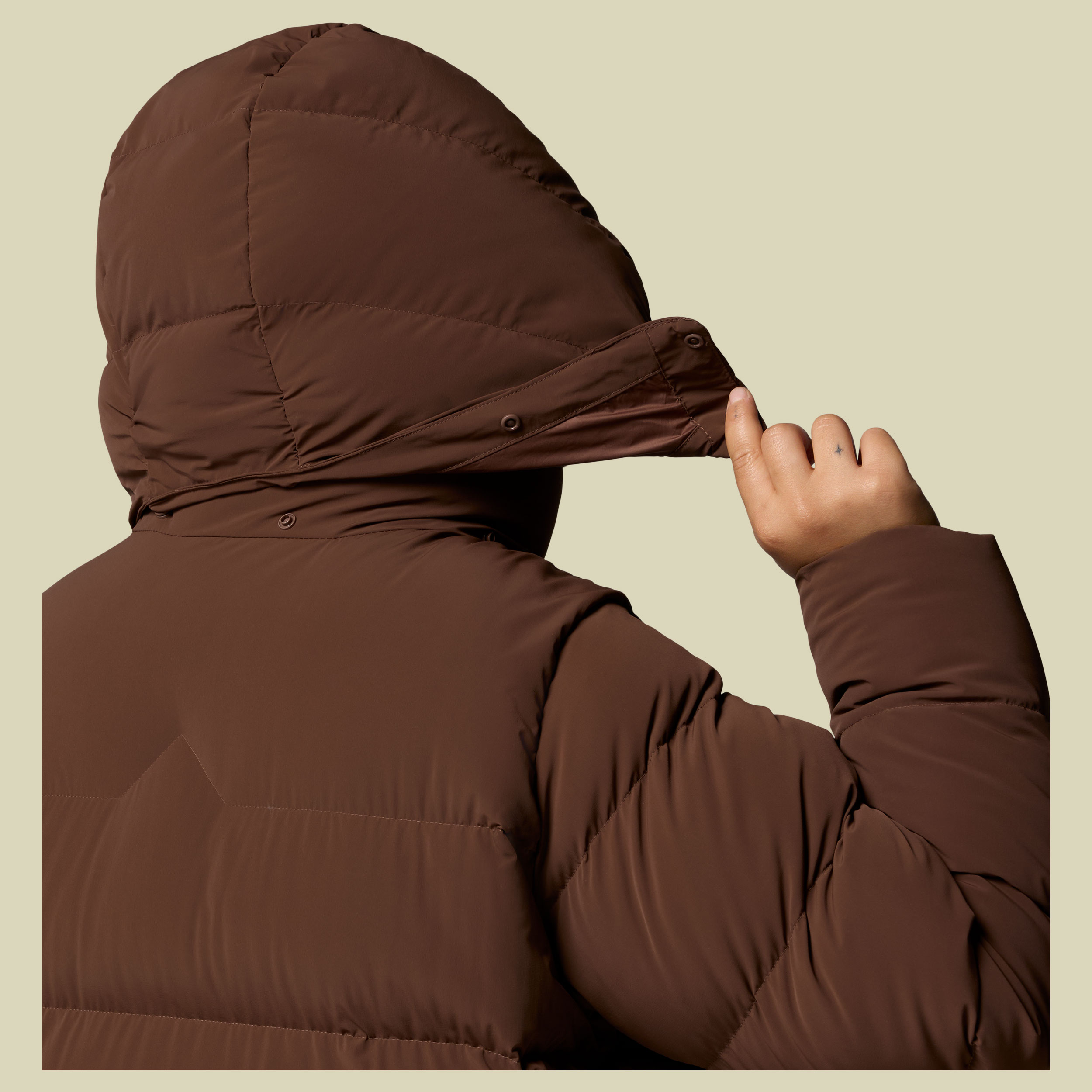Amaze Puff Long Hooded Jacket Women