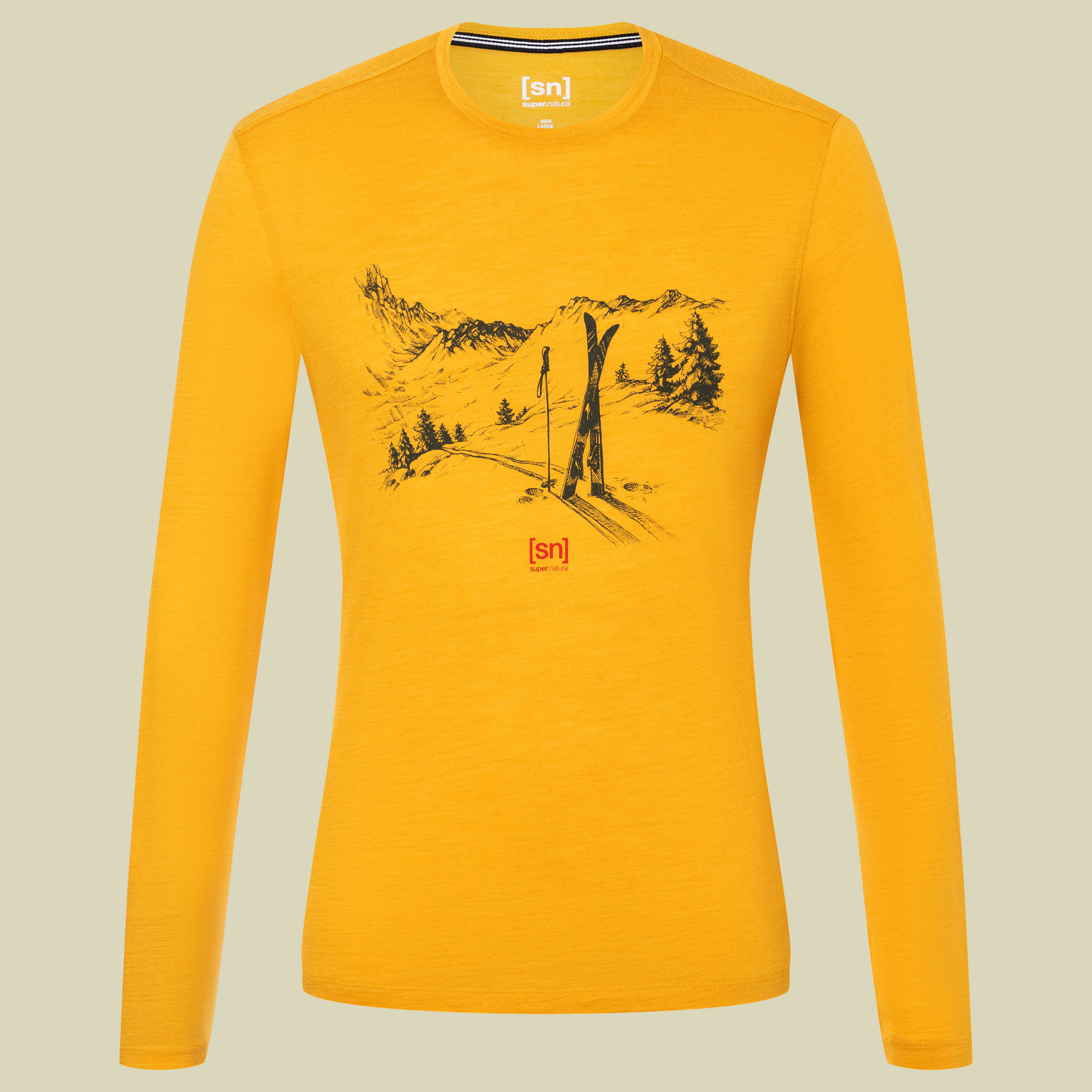 Earn Your Turn LS Men Größe M  Farbe mustard melange/olive night