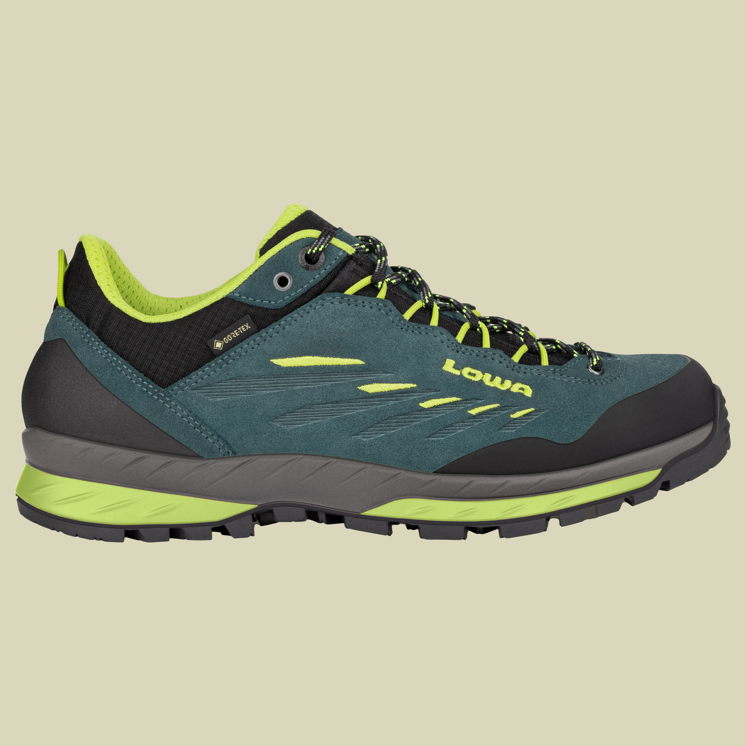 Delago GTX Lo Men Größe UK 8,5 Farbe petrol/limone