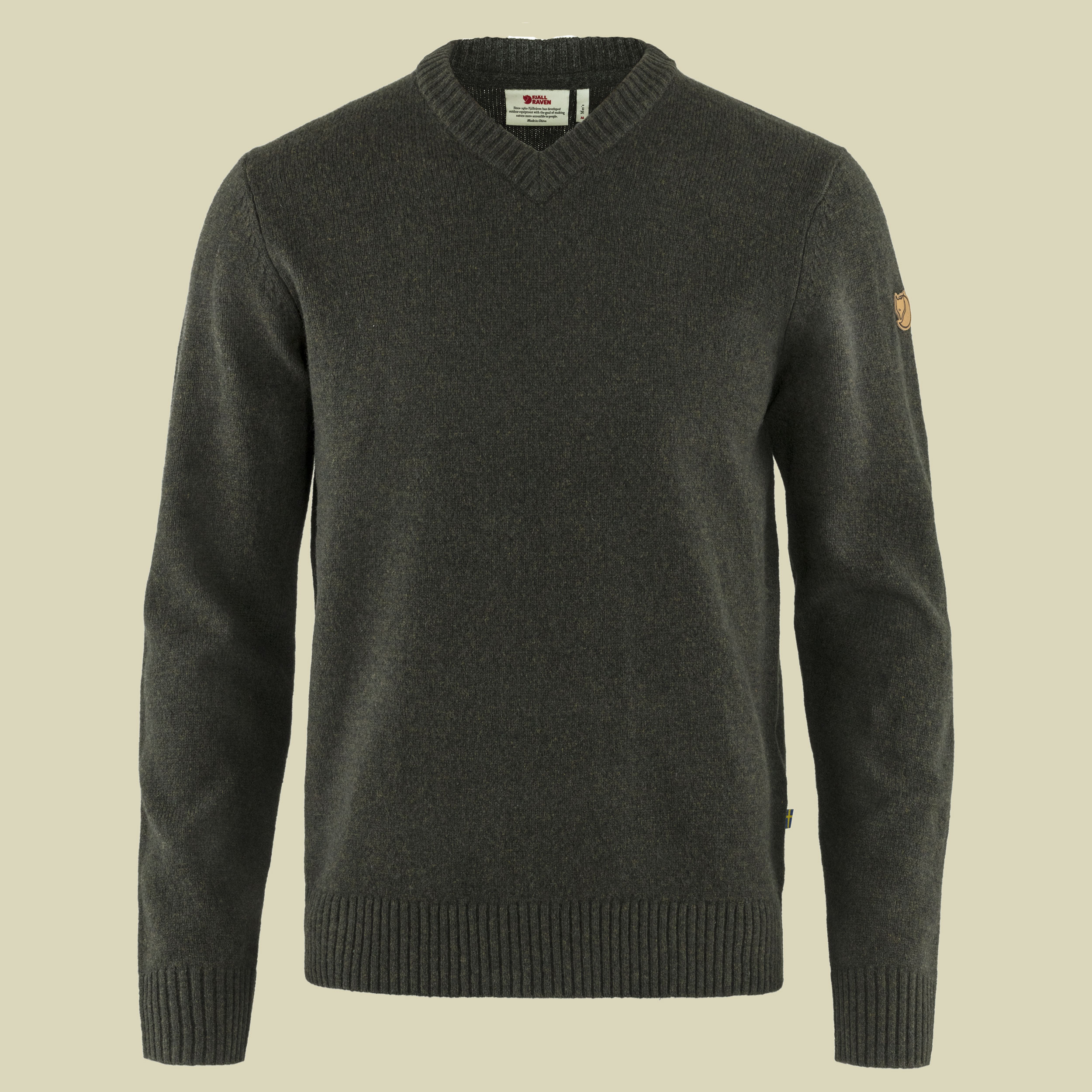 Övik V-Neck Sweater Men Größe M  Farbe dark olive