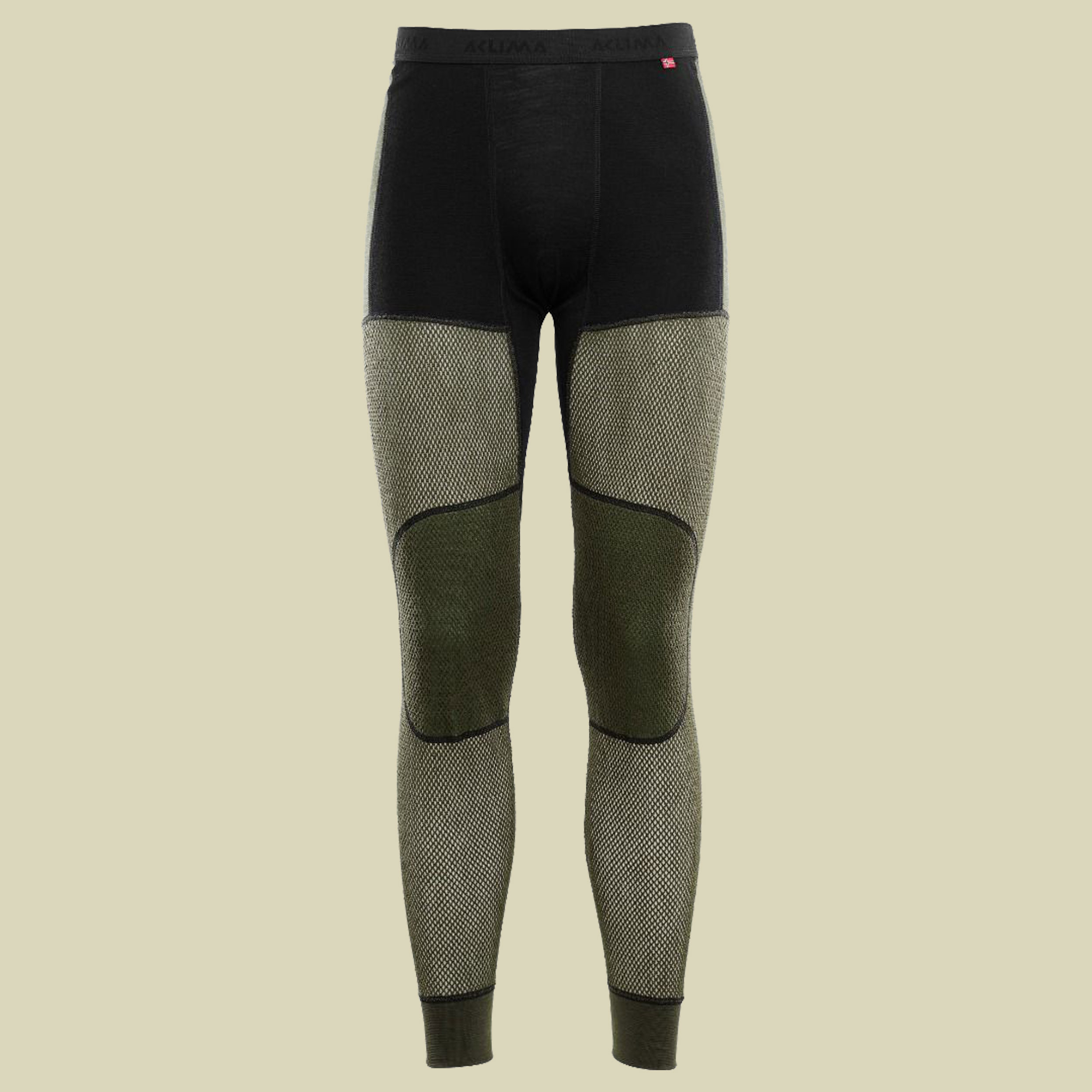 Woolnet Hybrid Long Pants Men Größe XL Farbe jetblack/olive/dill