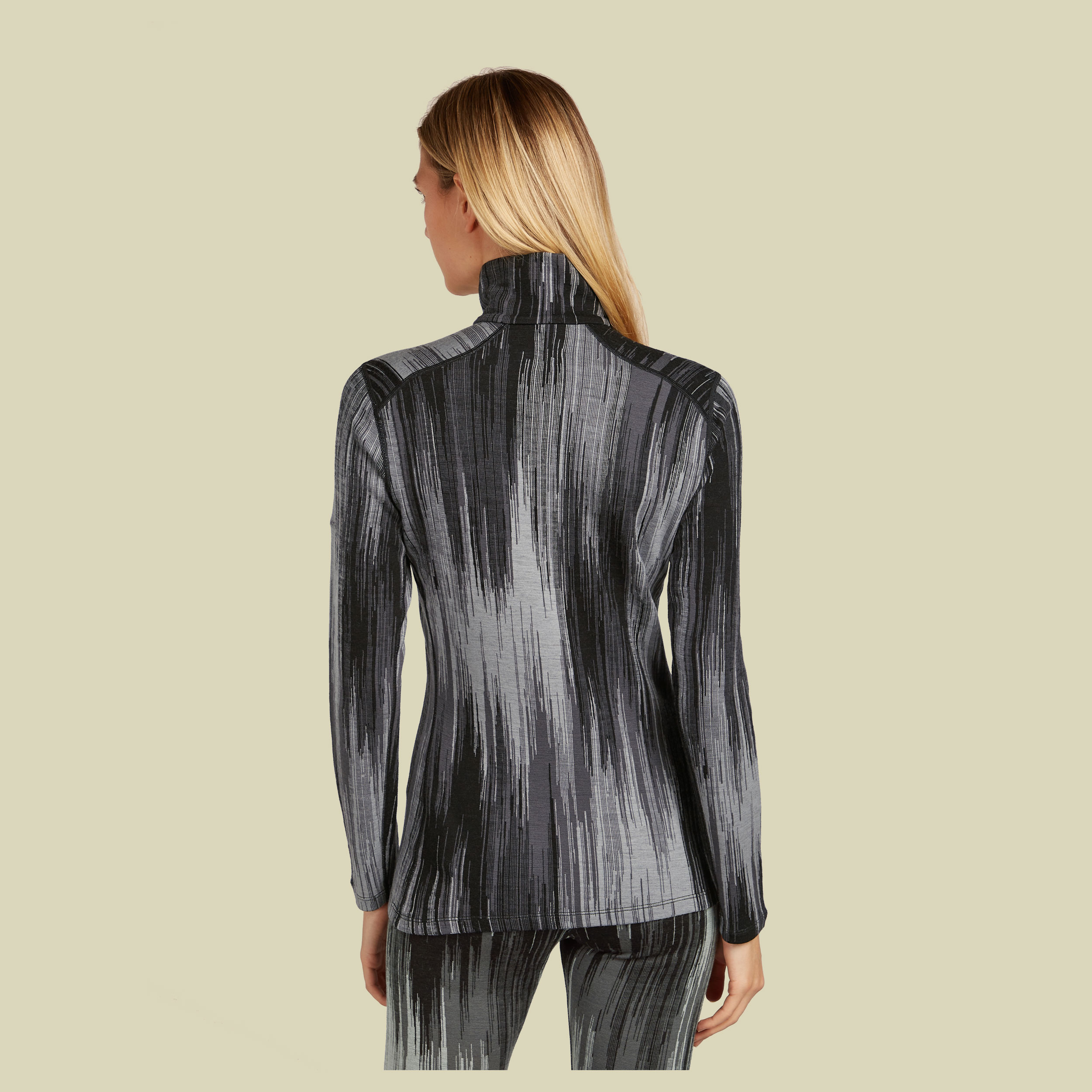 Merino 260 Vertex LS Half Zip Peak AOP Women XL grau - black/obsidian/alloy/J