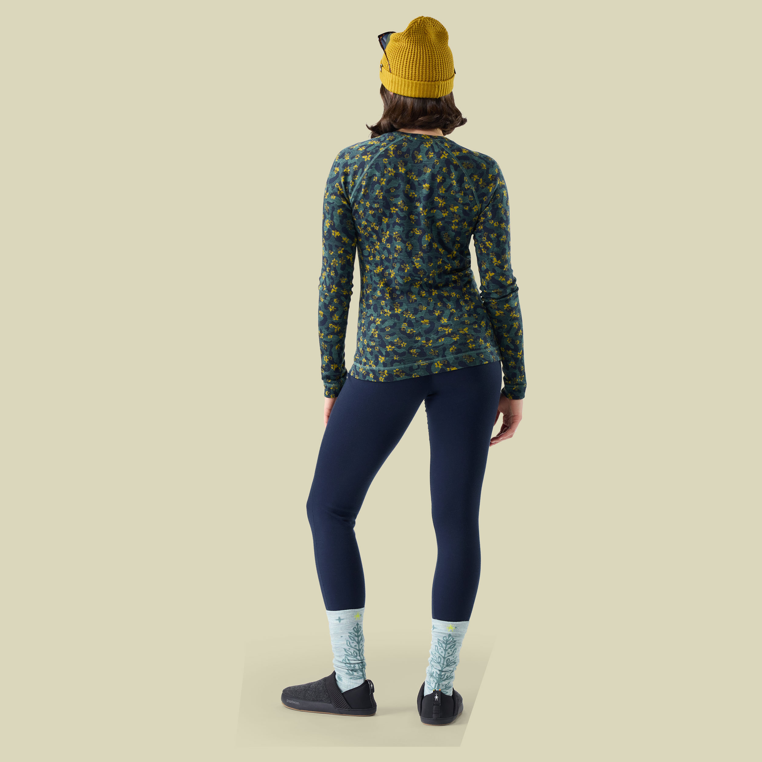 Classic Thermal Merino Baselayer Women XL mehrfarbig - dark teal wild blossom